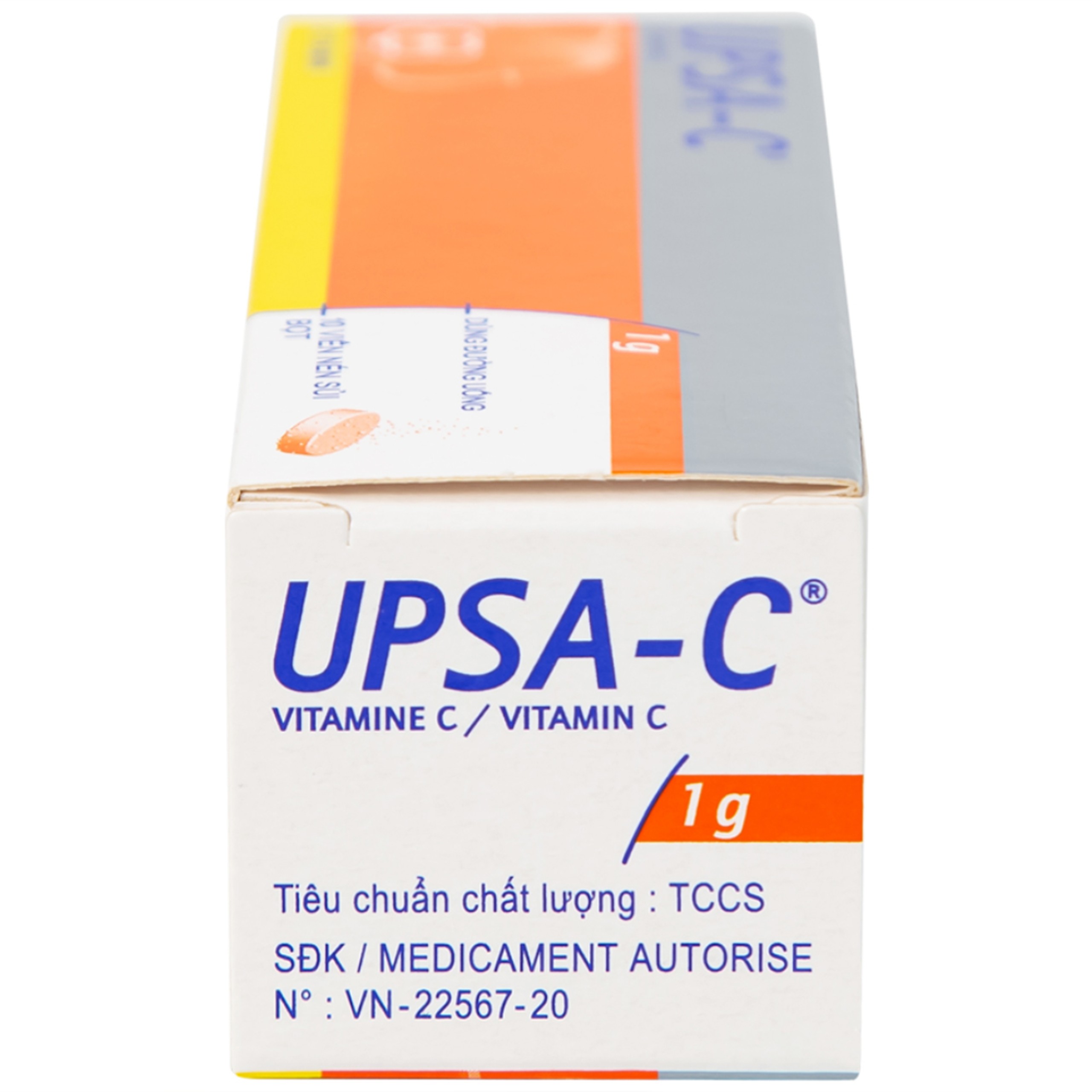 Viên sủi UPSA-C UPSA SAS hỗ trợ điều trị tình trạng thiếu hụt vitamin C (10 viên)