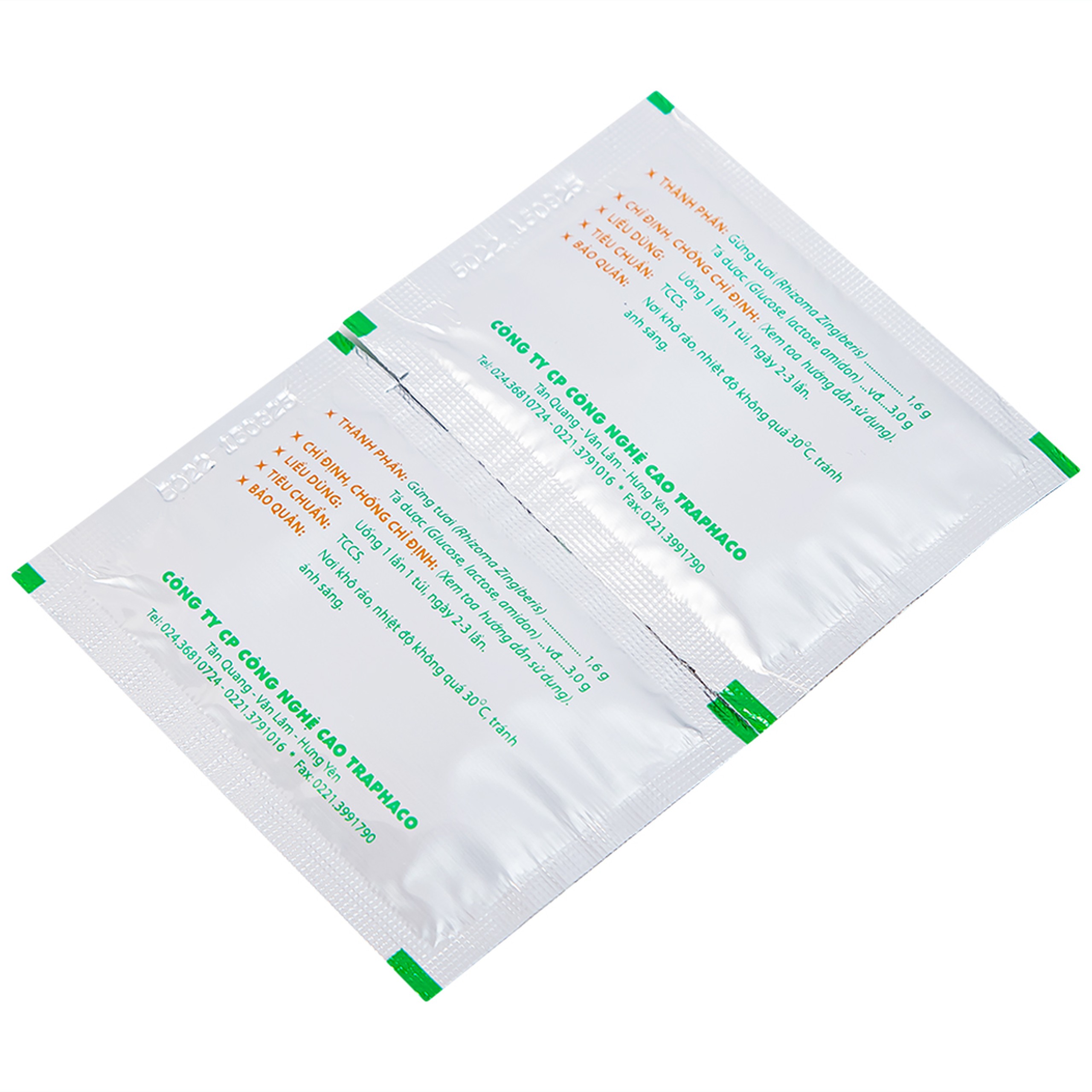 Trà Gừng Traphaco điều trị đau bụng do lạnh, đầy trướng, không tiêu (10 gói x 3g)