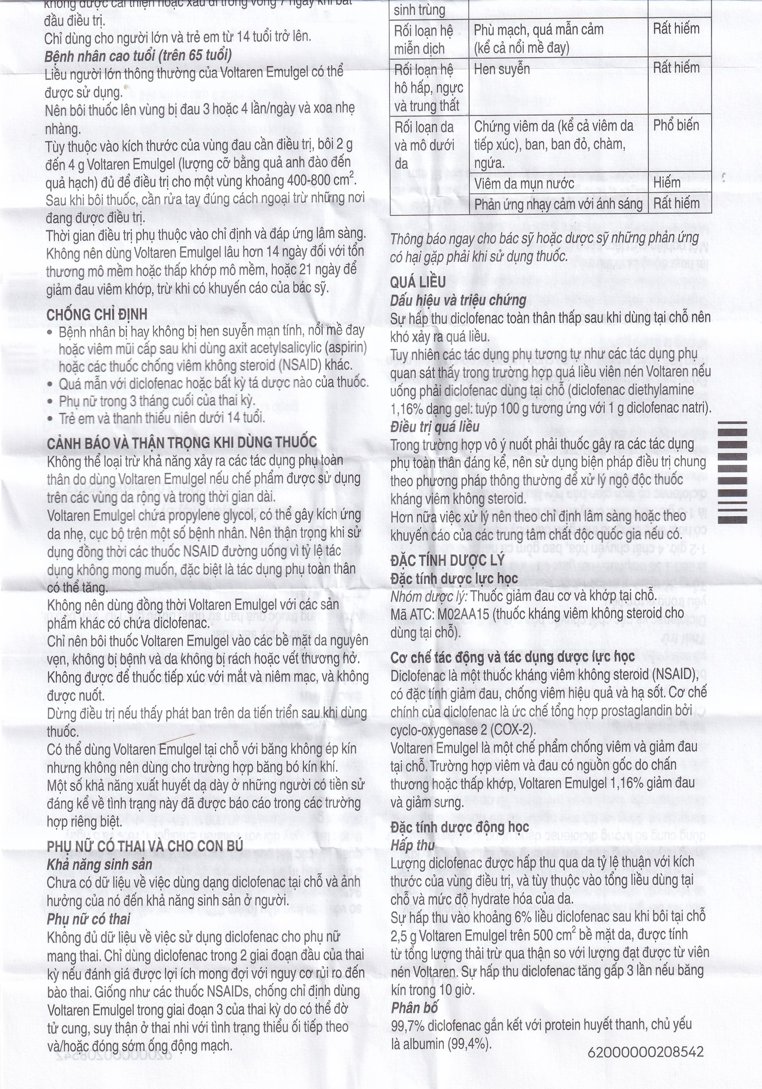 Gel bôi Voltaren Emulgel Novartis điều trị giảm đau do chấn thương hoặc thấp khớp (20g)