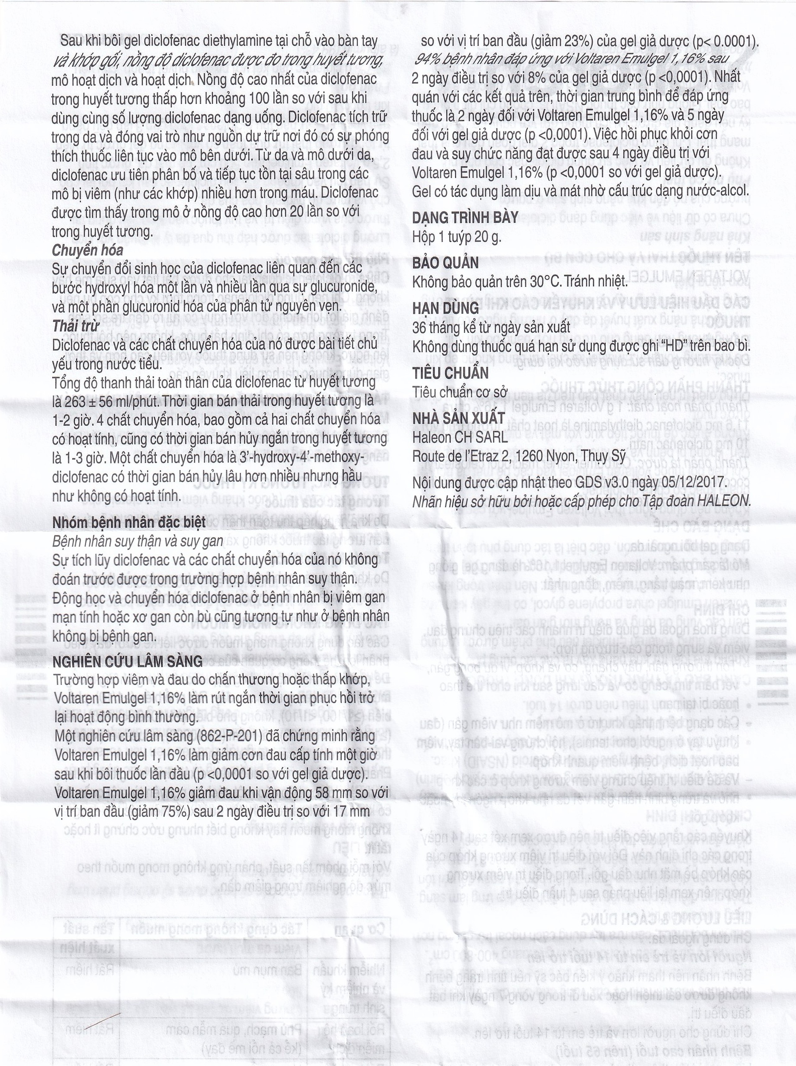 Gel bôi Voltaren Emulgel Novartis điều trị giảm đau do chấn thương hoặc thấp khớp (20g)