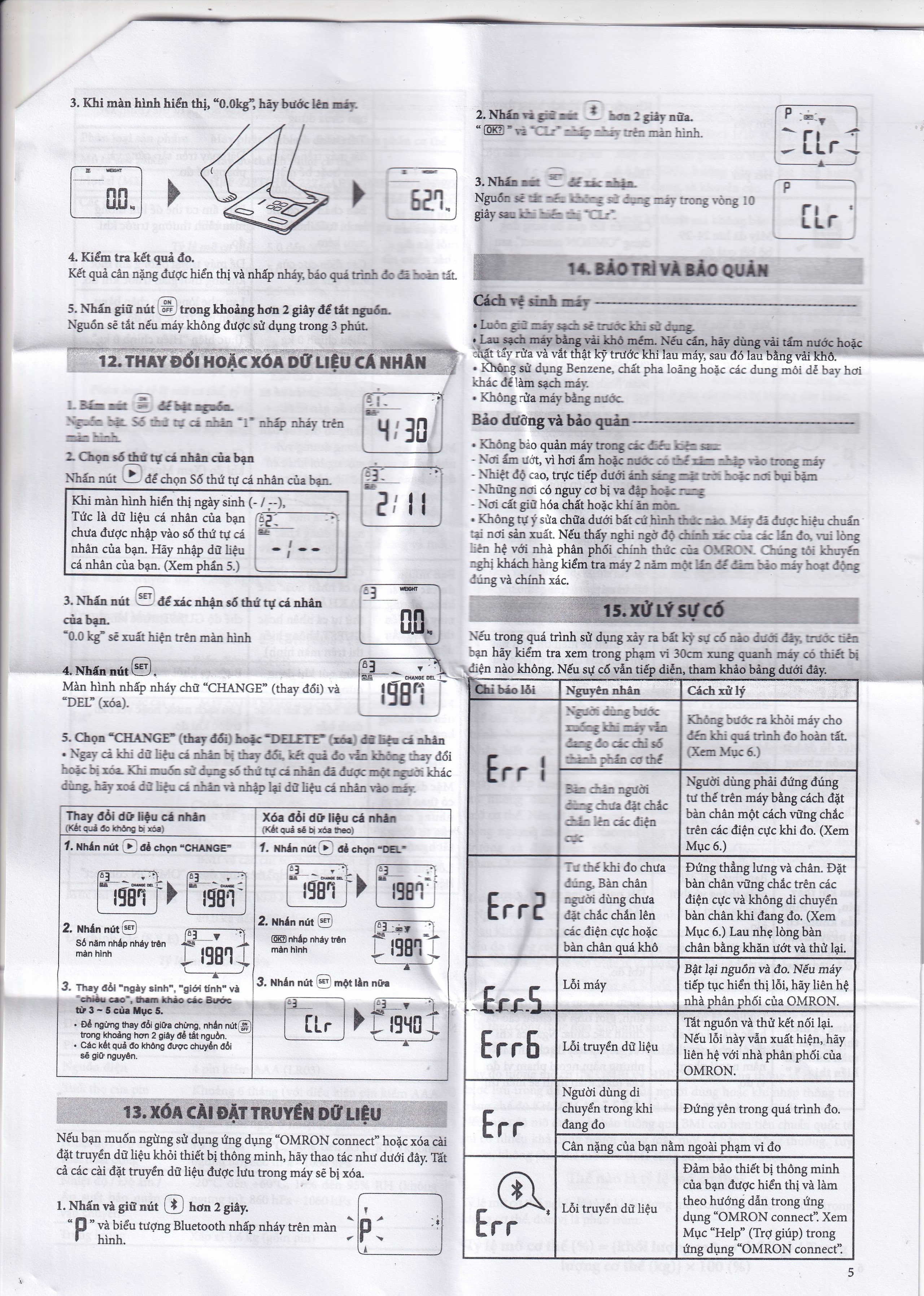 Máy đo thành phần cơ thể Omron HBF-222T
