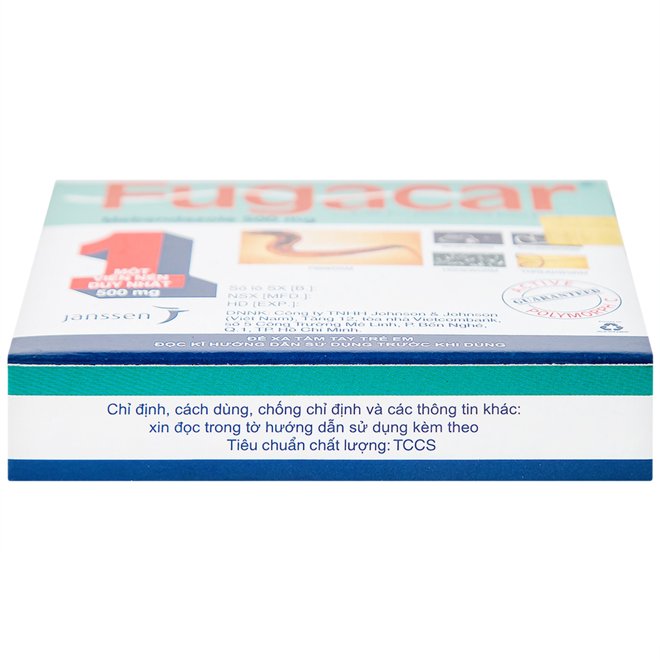 Thuốc Fugacar Janssen không vị điều trị nhiễm một hoặc nhiều loại giun đường ruột (1 viên)