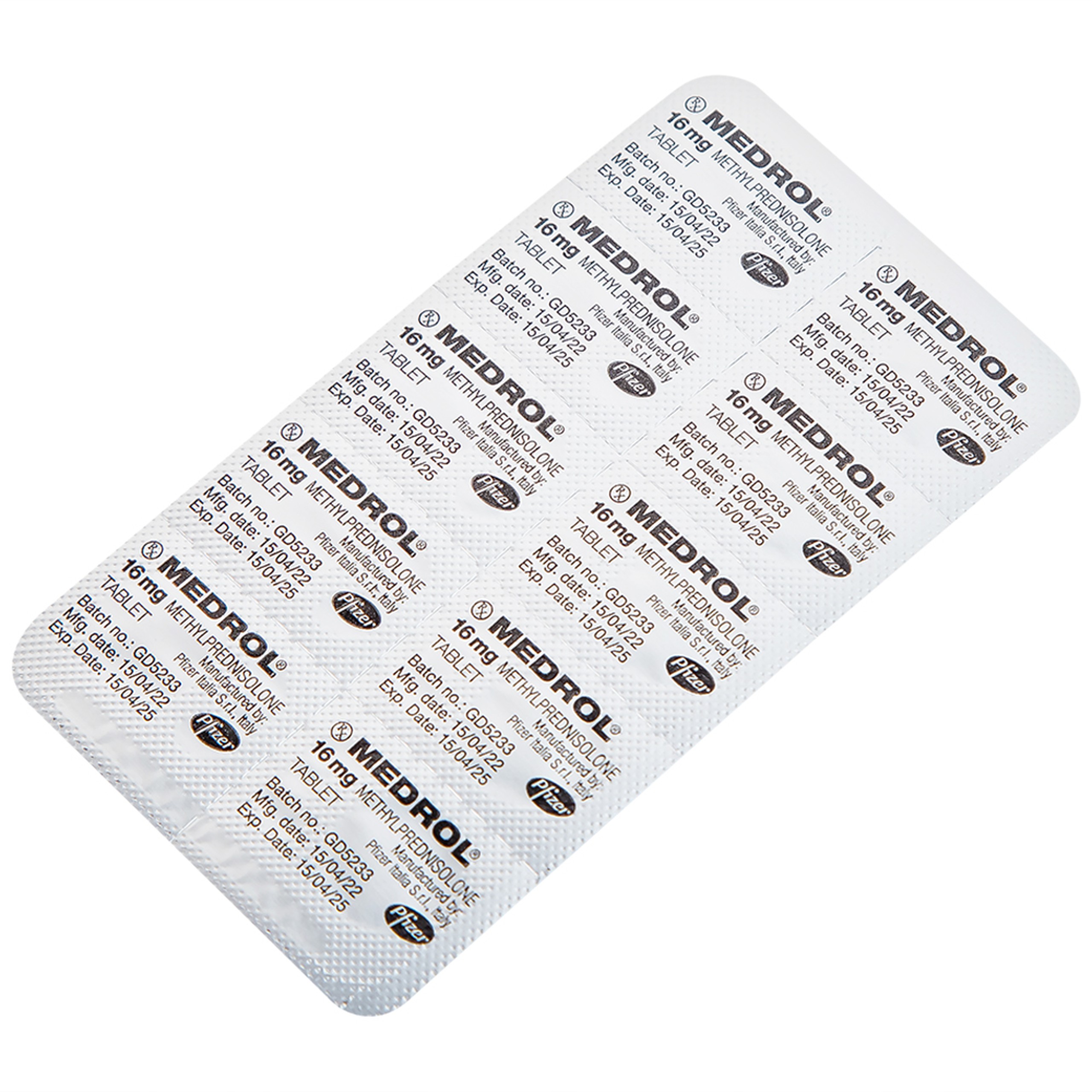 Thuốc Medrol 16mg Pfizer kháng viêm, điều trị rối loạn nội tiết, viêm tuyến giáp (3 vỉ x 10 viên)
