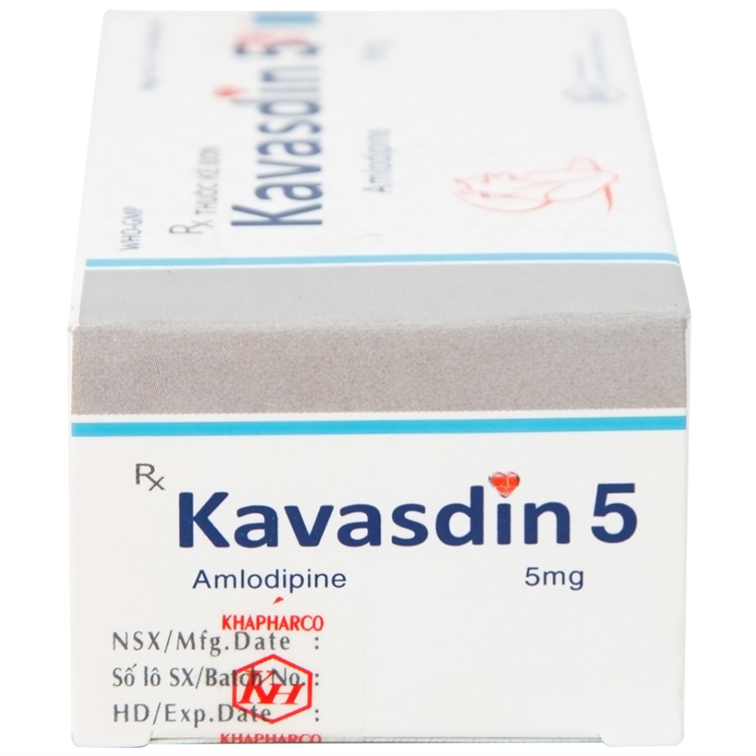 Thuốc Kavasdin 5 Khánh Hòa hỗ trợ điều trị tăng huyết áp (10 vỉ x 10 viên)