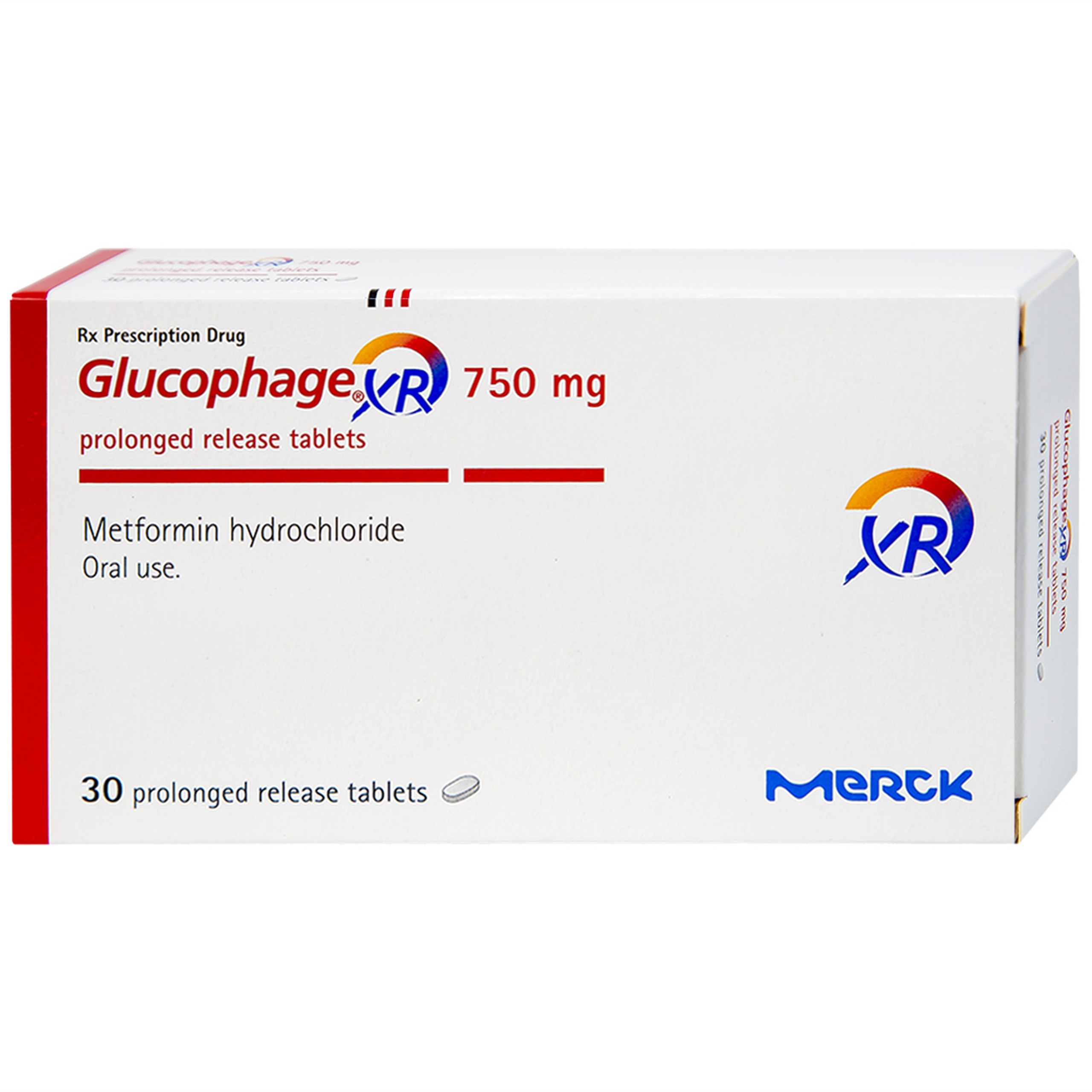 Thuốc Glucophage XR 750mg Merck điều trị tiểu đường típ 2 (2 vỉ x 15 viên)