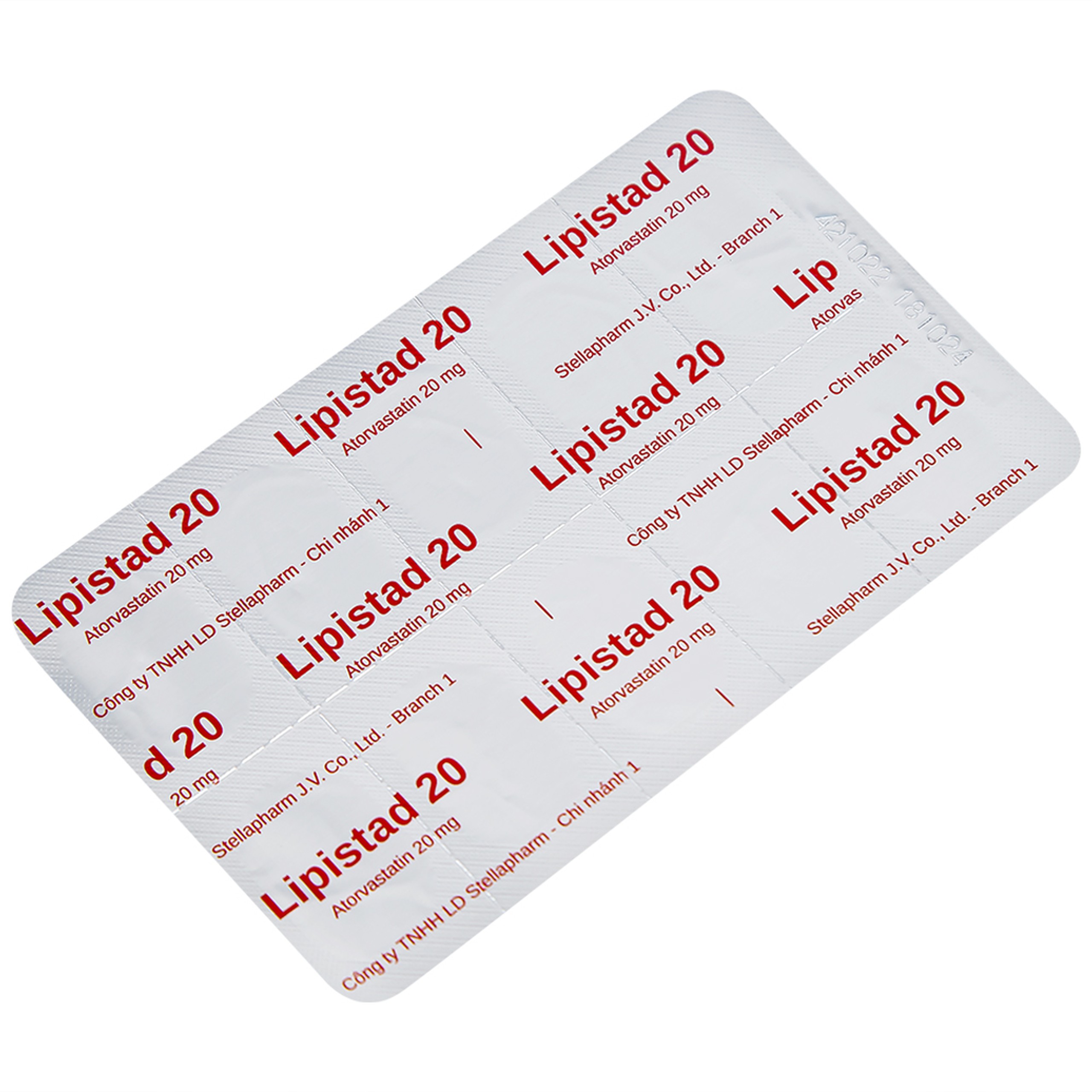 Viên nén Lipistad 20 Stella điều trị tăng cholesterol máu (3 vỉ x 10 viên)
