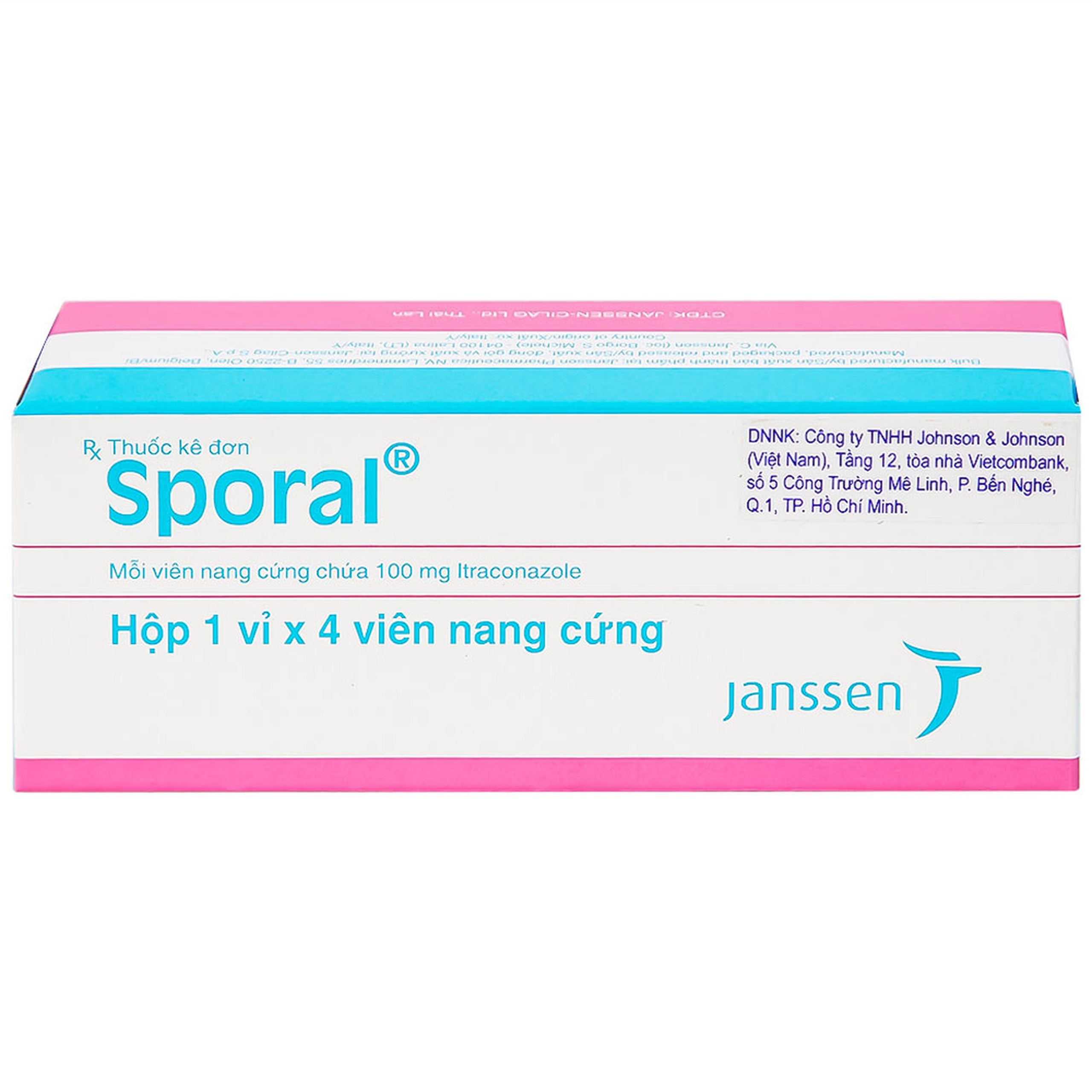 Thuốc Sporal Janssen điều trị các bệnh nấm phụ khoa, da, toàn thân (1 vỉ x 4 viên)