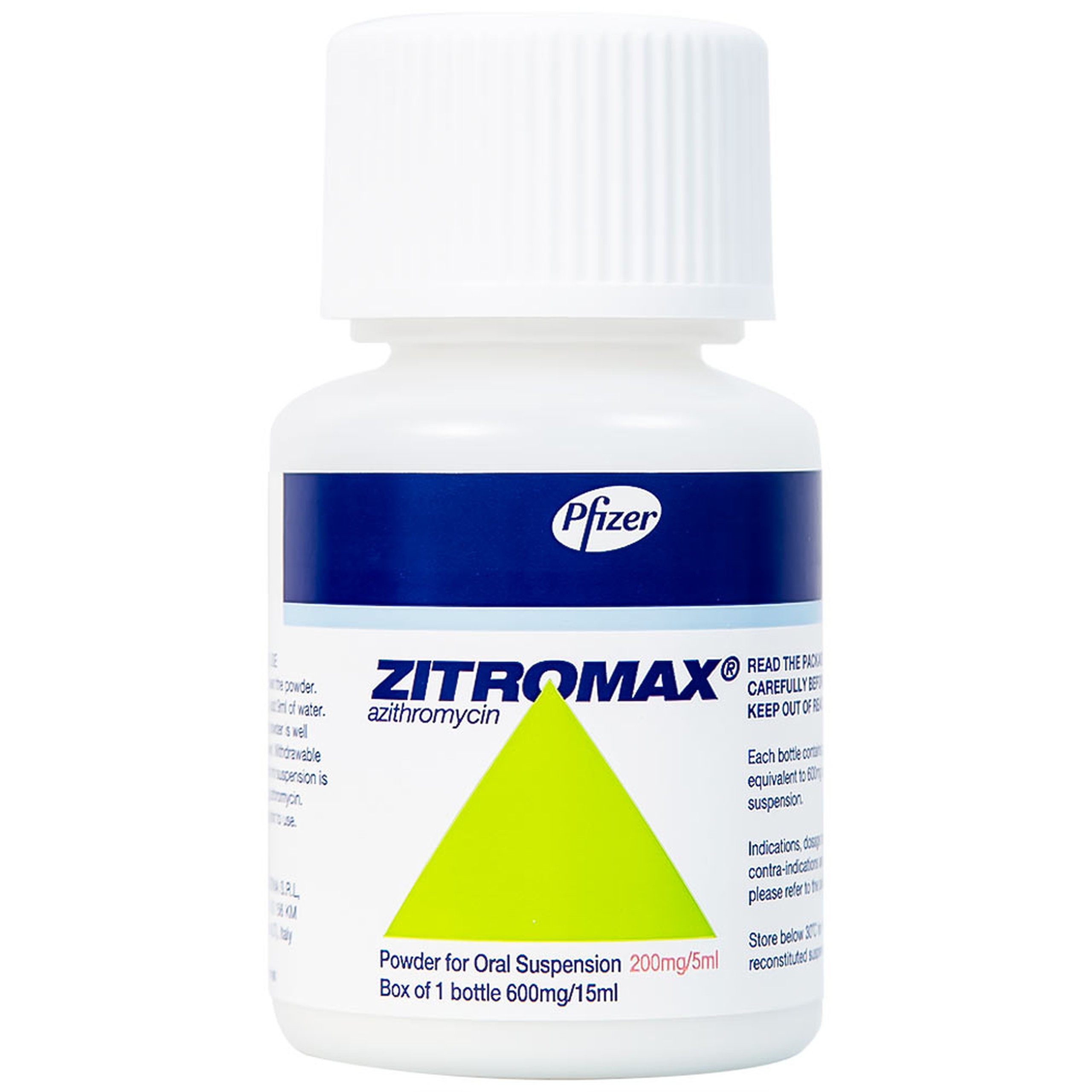 Bột pha hỗn dịch uống Zitromax 200mg/5ml Pfizer điều trị các chứng nhiễm khuẩn (15ml)