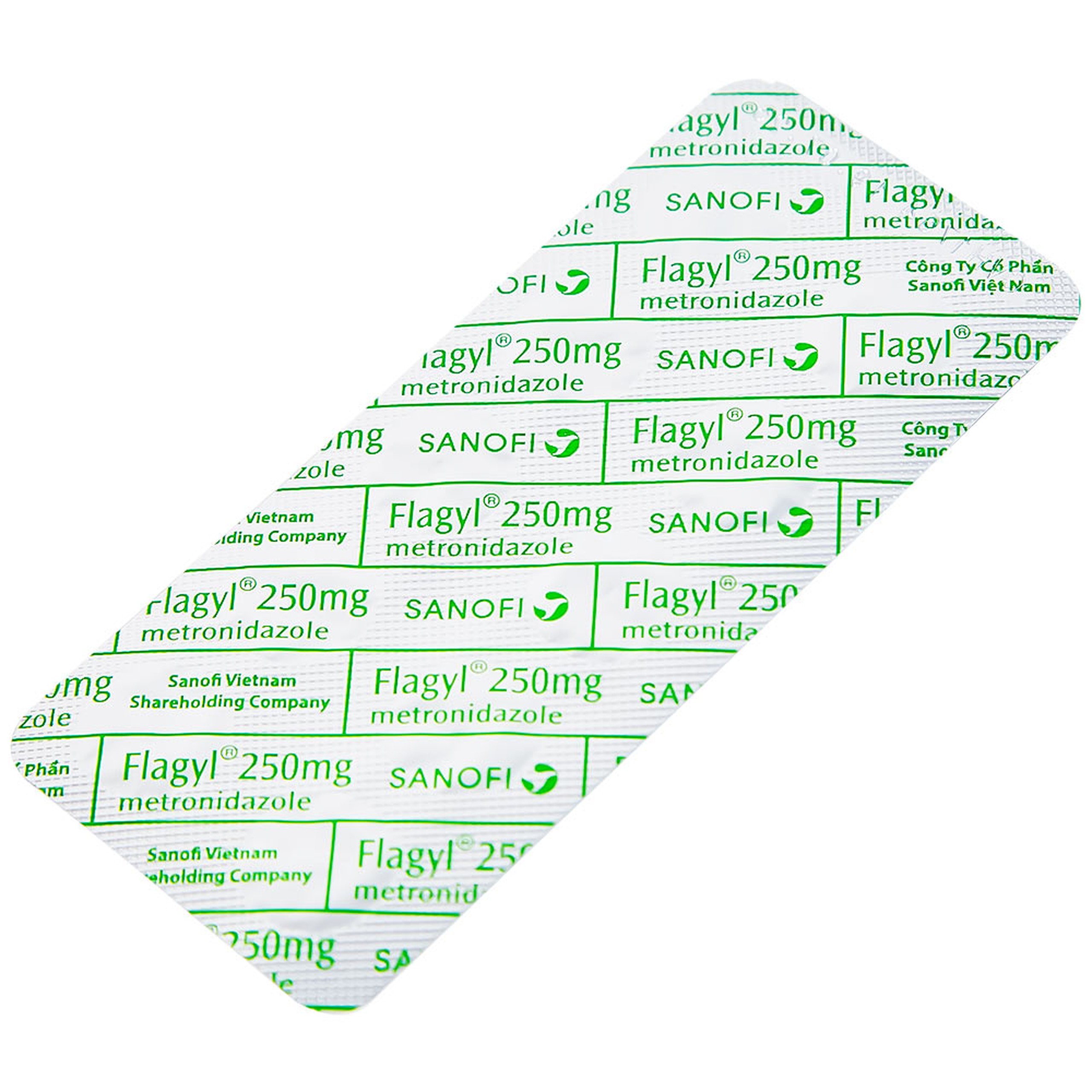Thuốc Flagyl 250mg Sanofi điều trị nhiễm khuẩn (2 vỉ x 10 viên)