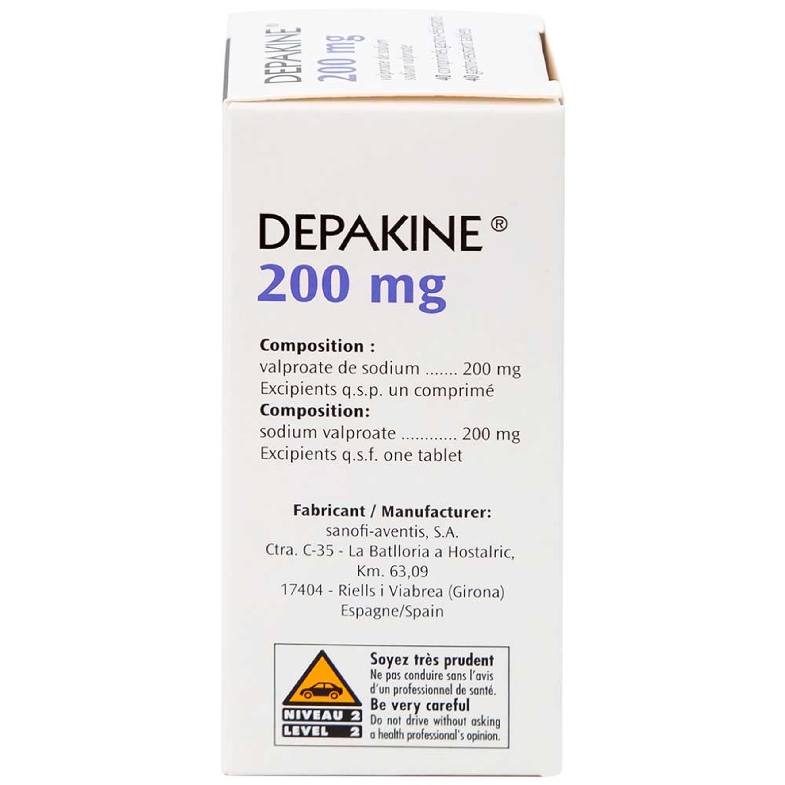 Thuốc Depakine 200mg Sanofi điều trị động kinh (40 viên)