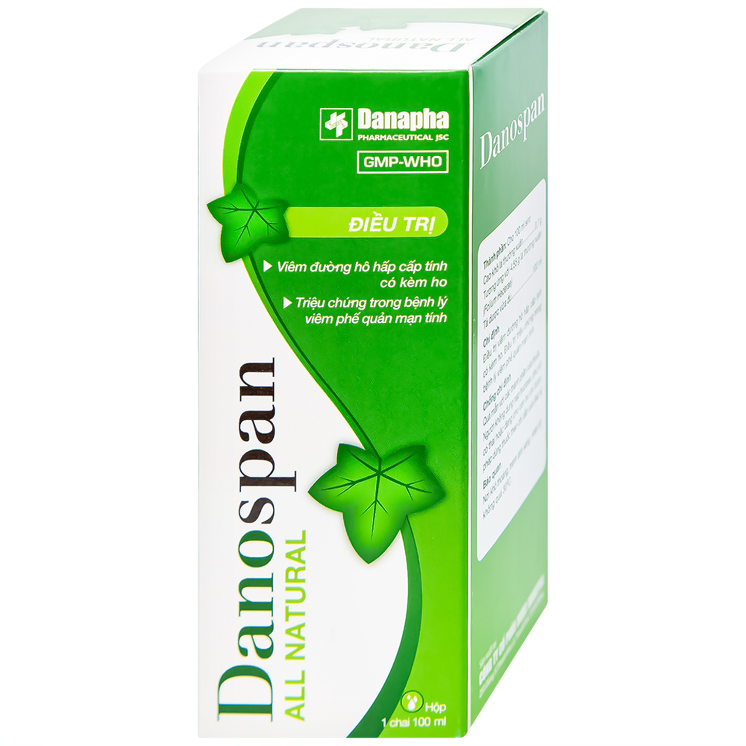 Dung dịch Danospan Danapha điều trị viêm đường hô hấp cấp tính có kèm ho (100ml)