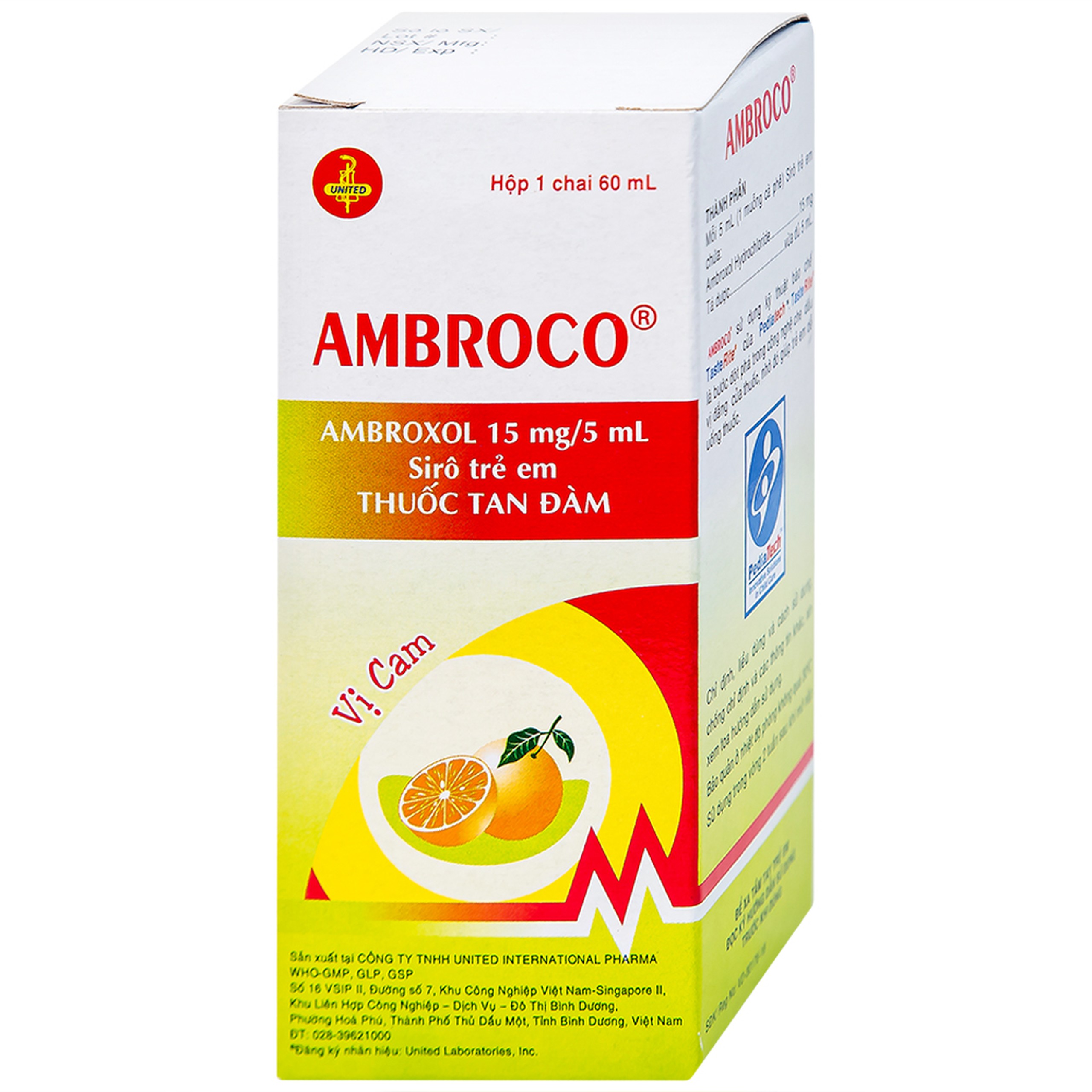 Siro Ambroco United hỗ trợ tan đàm cho trẻ (60ml)