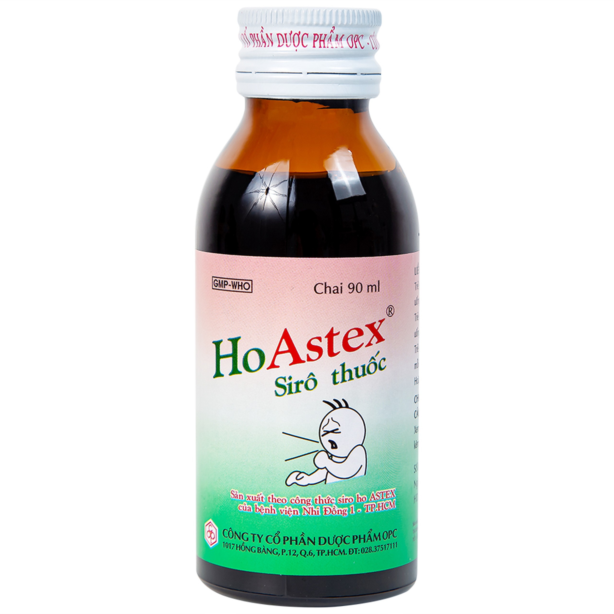 Siro HoAstex OPC điều trị ho, giảm ho trong viêm họng, viêm phế quản (90ml)