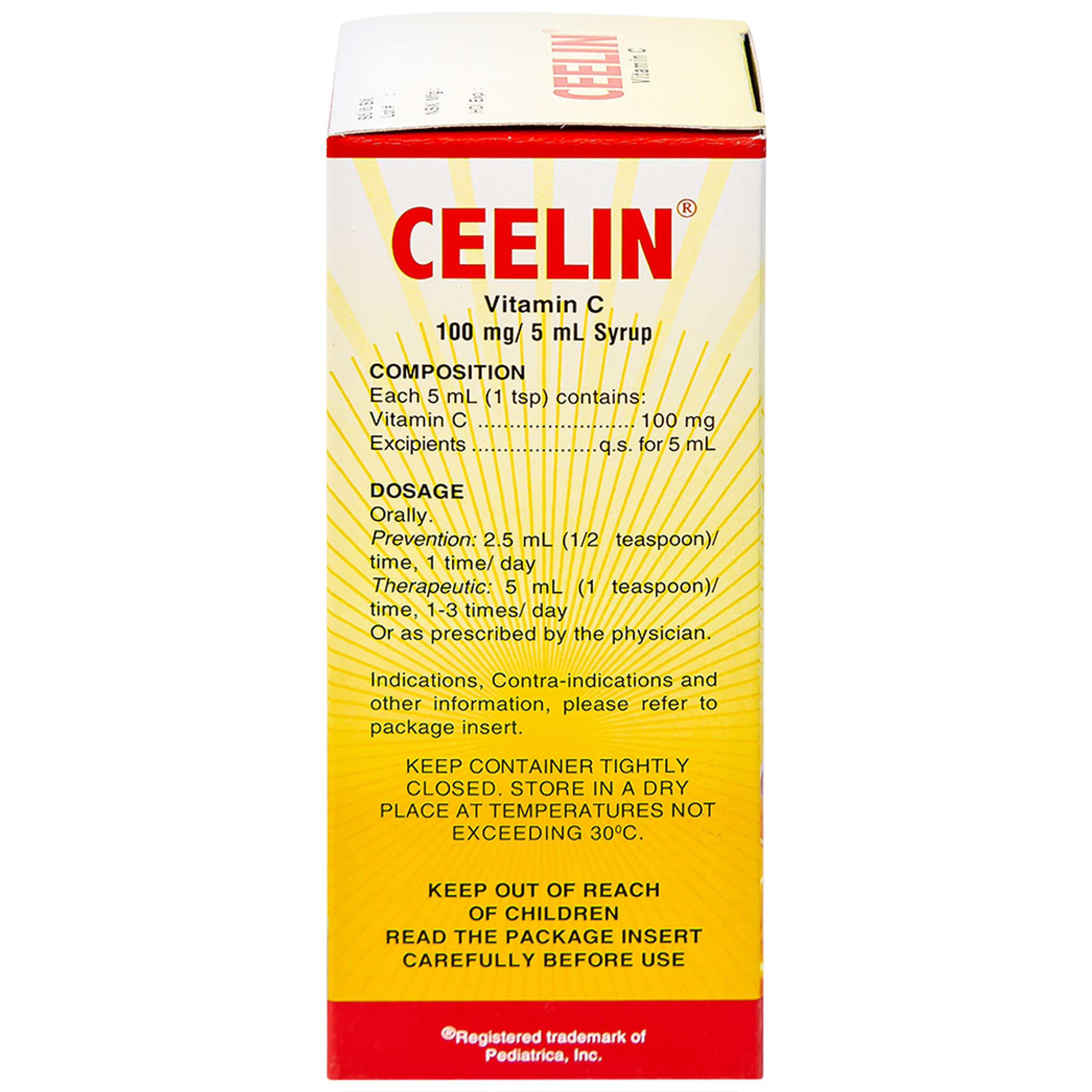 Siro Ceelin United bổ sung vitamin C, tăng cường sức đề kháng (120ml)