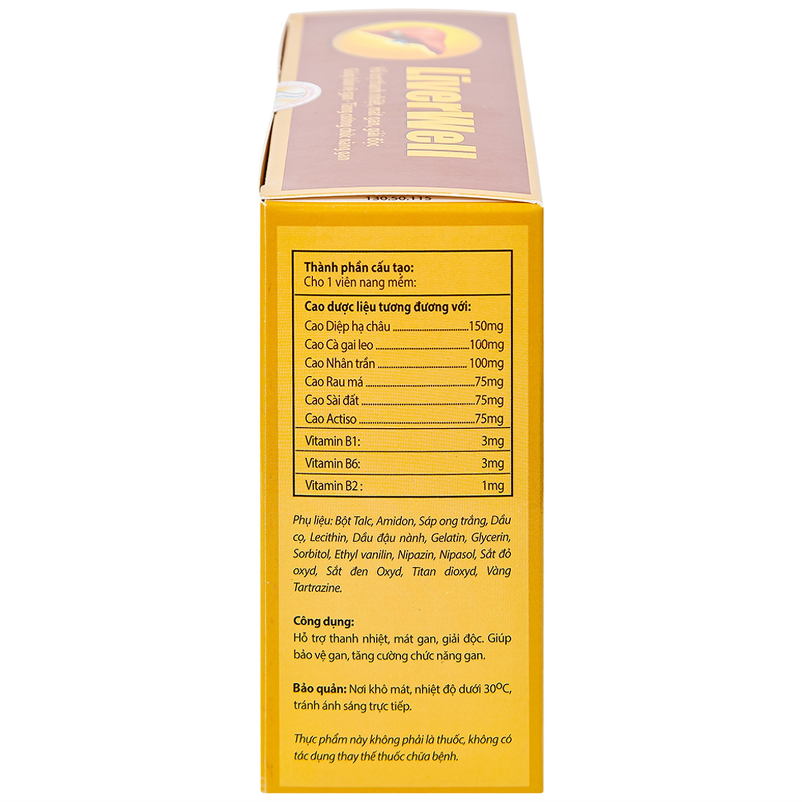 Viên uống LiverWell Navi hỗ trợ thanh nhiệt, mát gan, giải độc (12 vỉ x 5 viên)