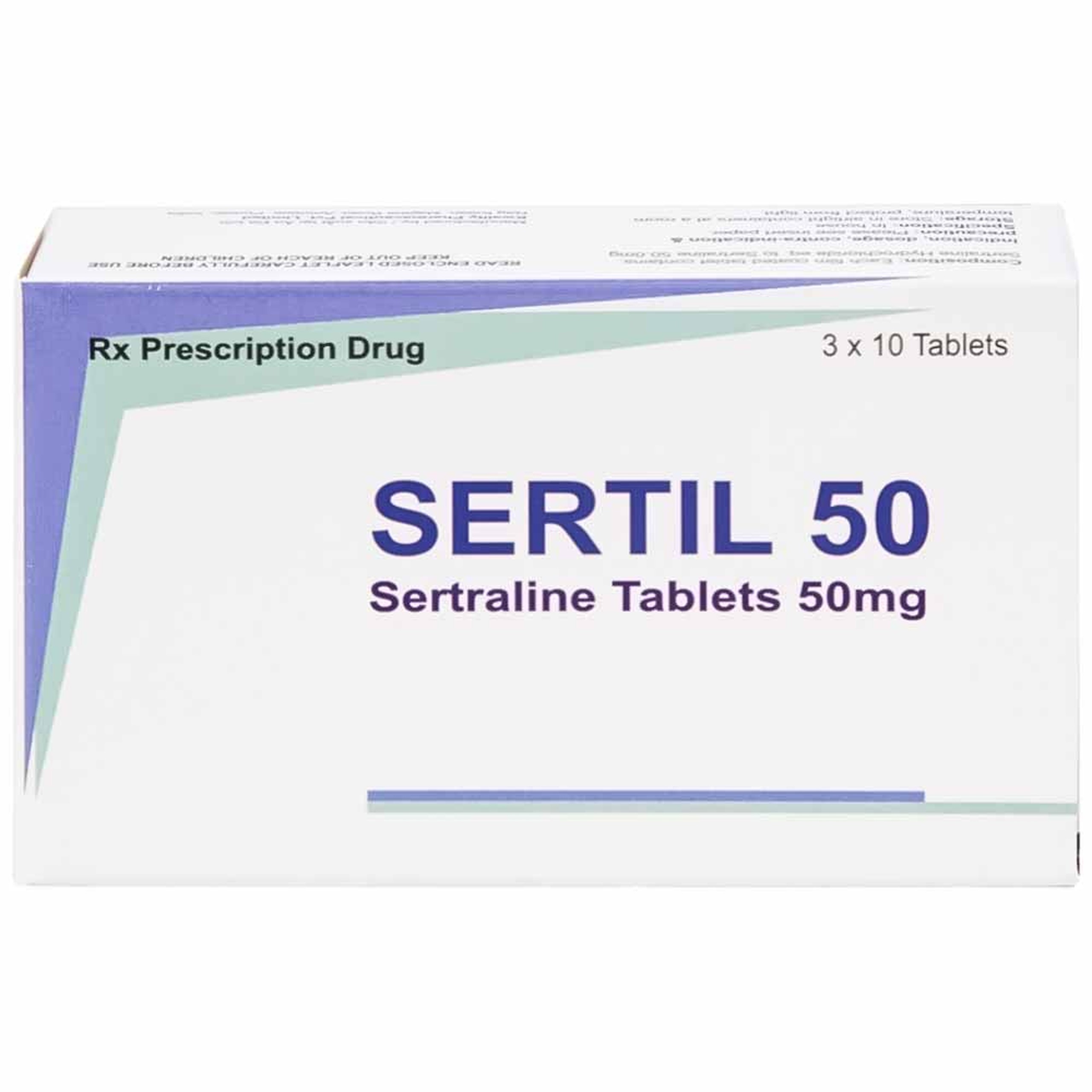 Thuốc Sertil 50 Kwality Pharmaceutical điều trị bệnh trầm cảm, hội chứng hoảng sợ (3 vỉ x 10 viên)
