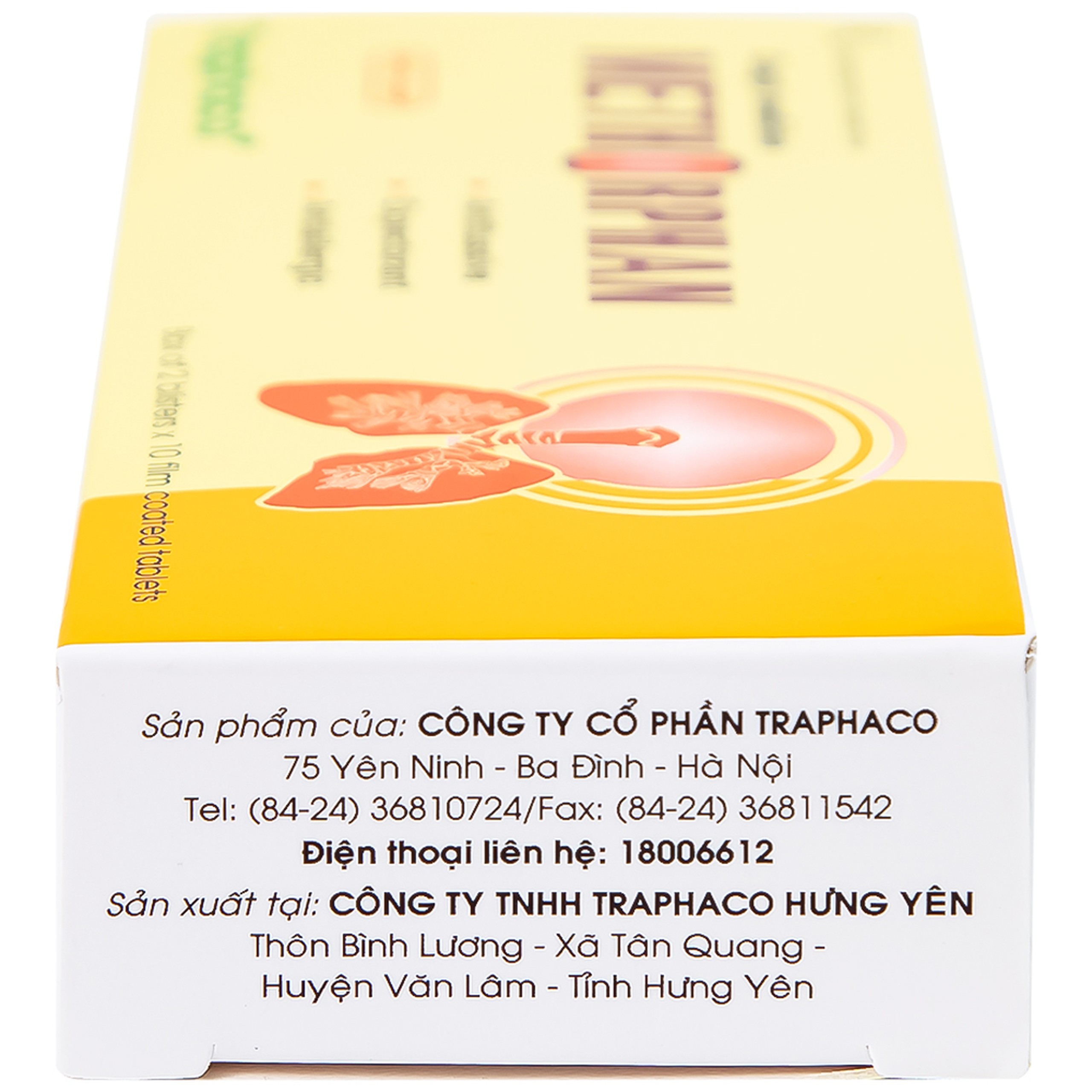 Thuốc ho Methorphan Traphaco cắt cơn ho, điều trị long đờm, chống dị ứng (2 vỉ x 10 viên)