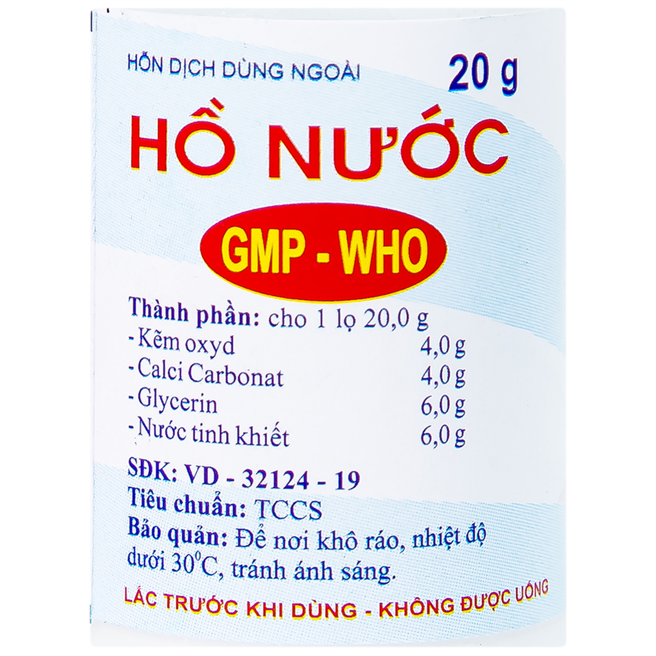 Thuốc Hồ Nước điều trị da khô, các bệnh về da (20g)