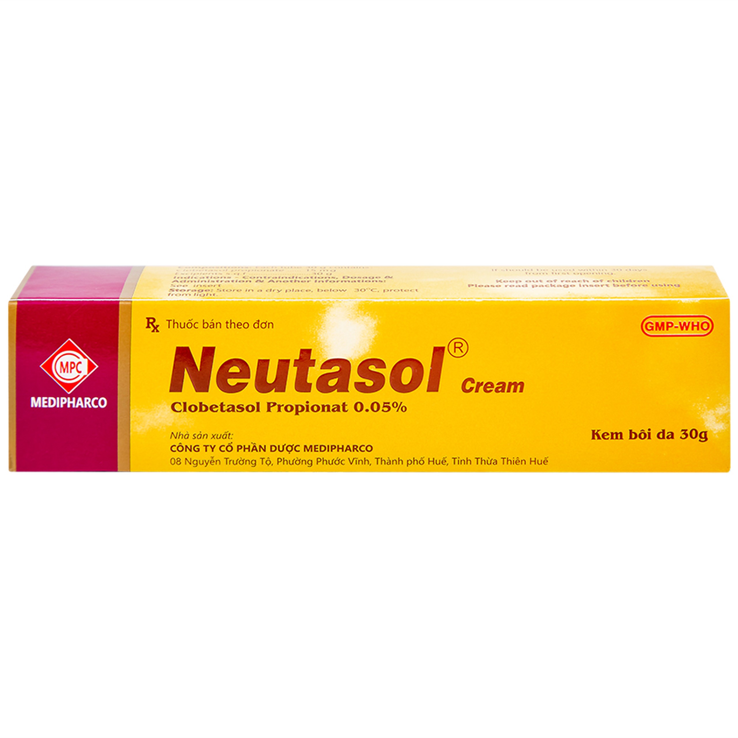 Kem bôi da Neutasol Medipharco điều trị chàm, liken, vảy nến, lupus ban đỏ (30g)