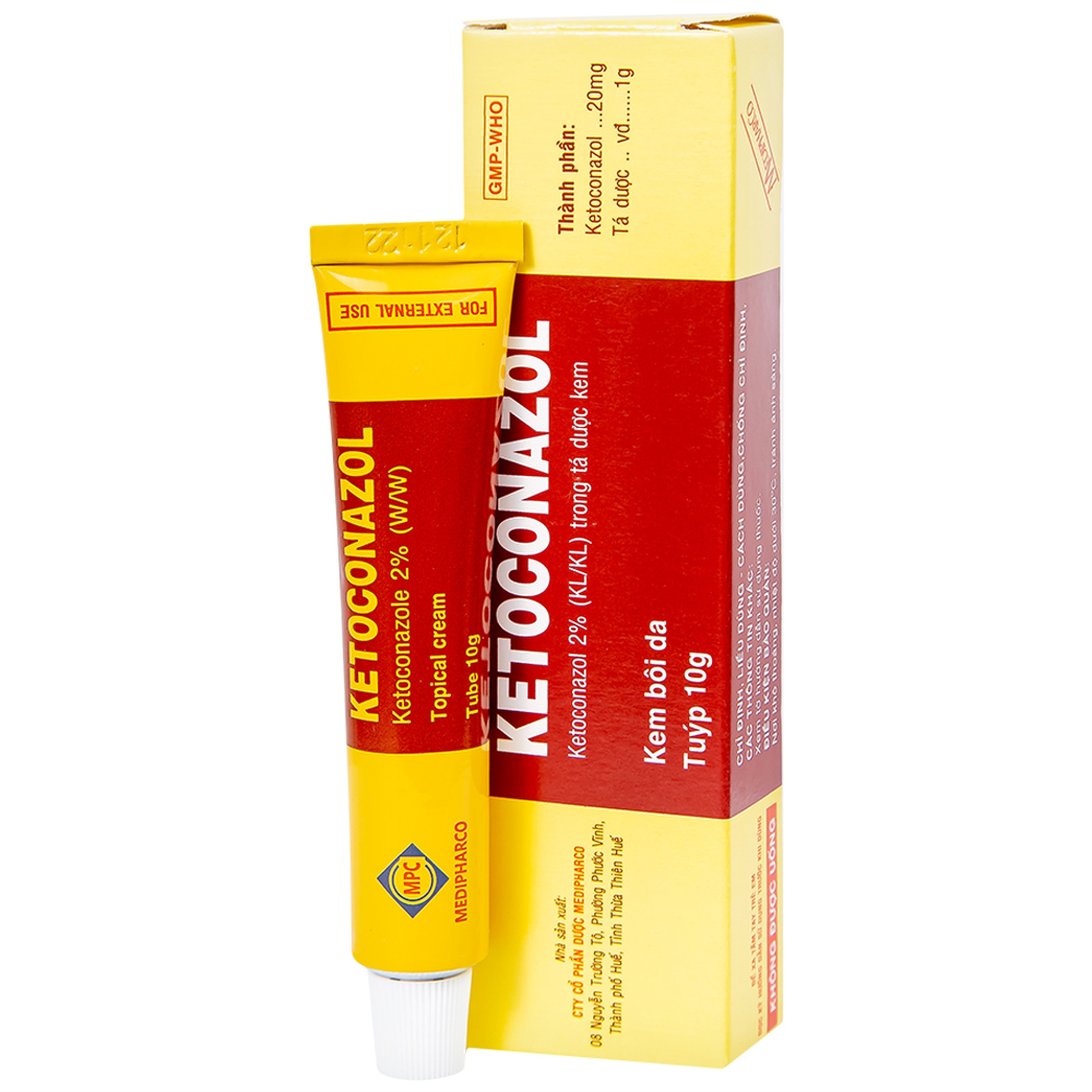 Kem bôi da Ketoconazol 2% Medipharco điều trị các bệnh nấm da và niêm mạc (10g)
