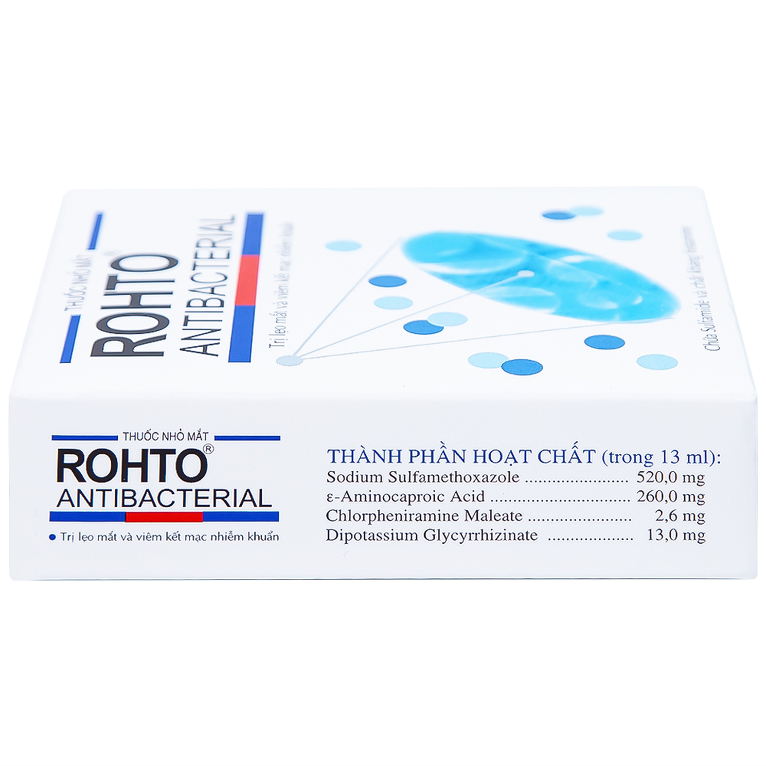 Thuốc nhỏ mắt Rohto Antibacterial điều trị lẹo mắt, viêm kết mạc, viêm mi mắt (13ml)