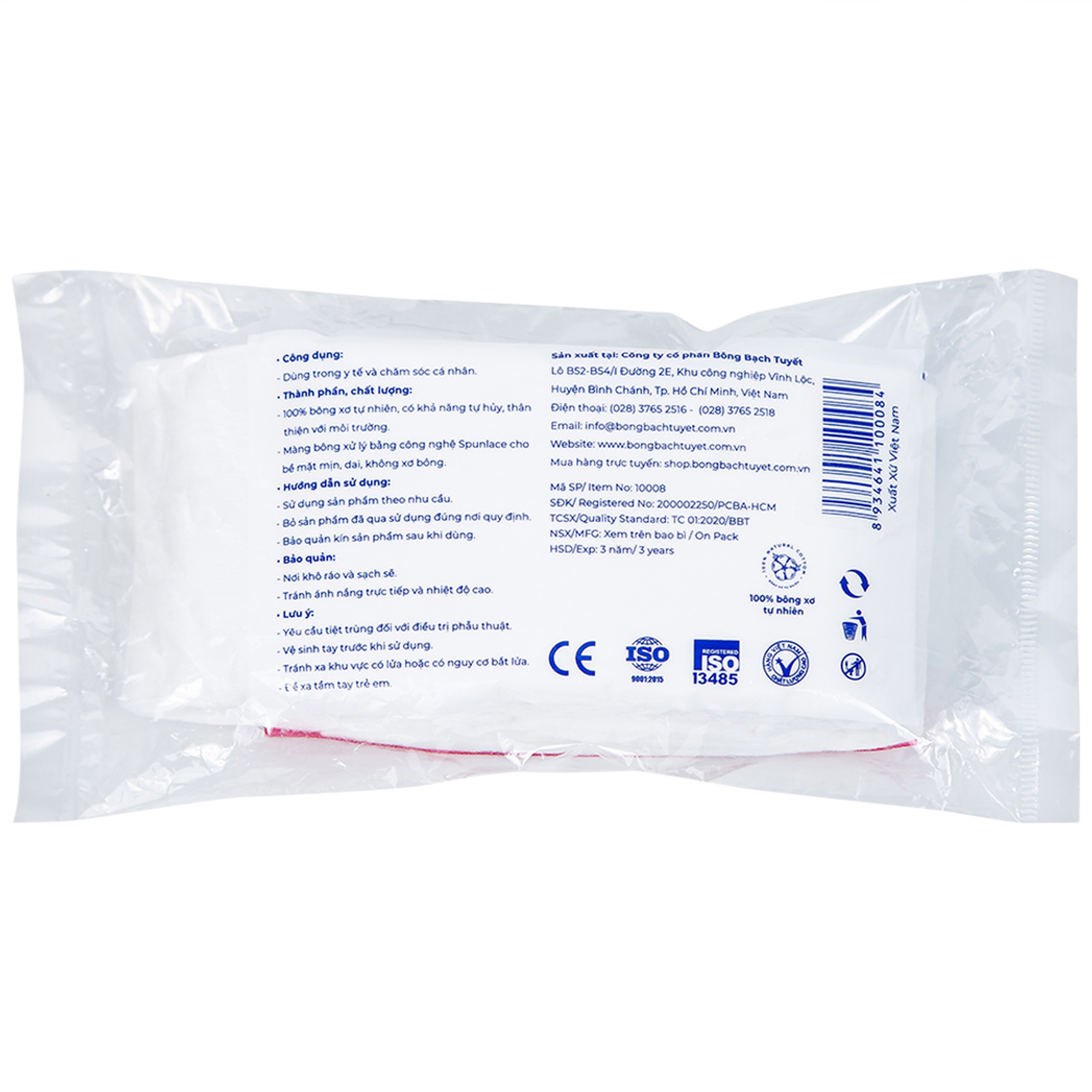 Bông cuộn thấm nước Bạch Tuyết 25g vệ sinh cá nhân và y tế