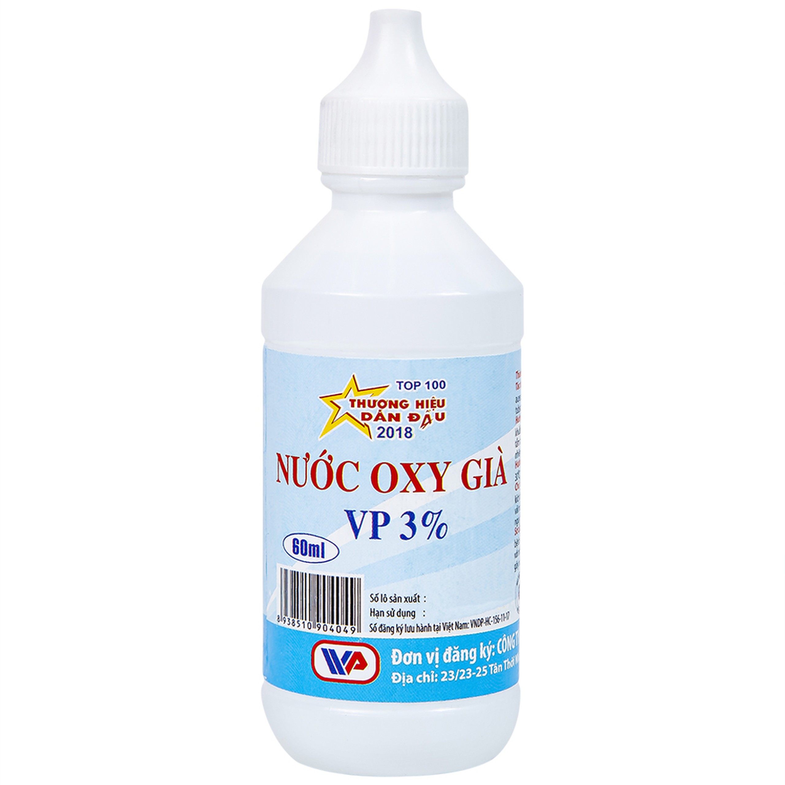 Nước oxy già VP 3% Vĩnh Phúc sát khuẩn vết thương (60ml)