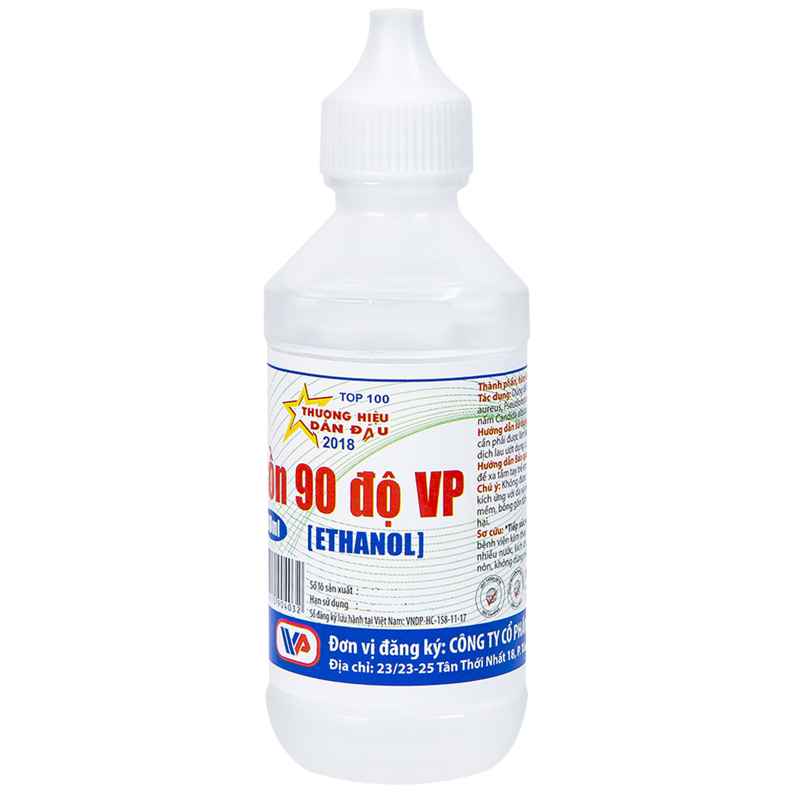 Cồn trắng 90 độ Vĩnh Phúc 60ml dùng sát trùng vết thương