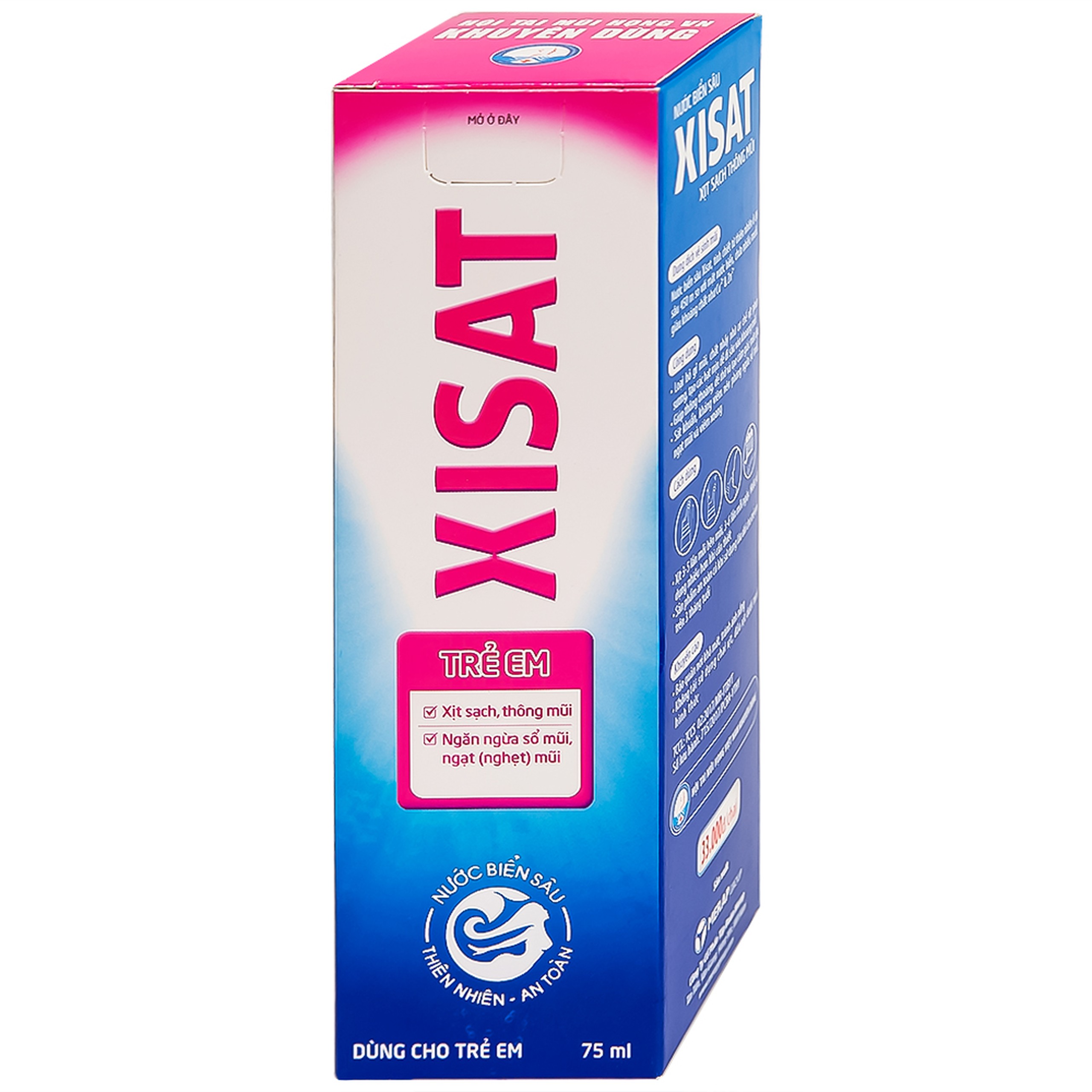 Xịt mũi Xisat trẻ em 75ml làm sạch thông mũi