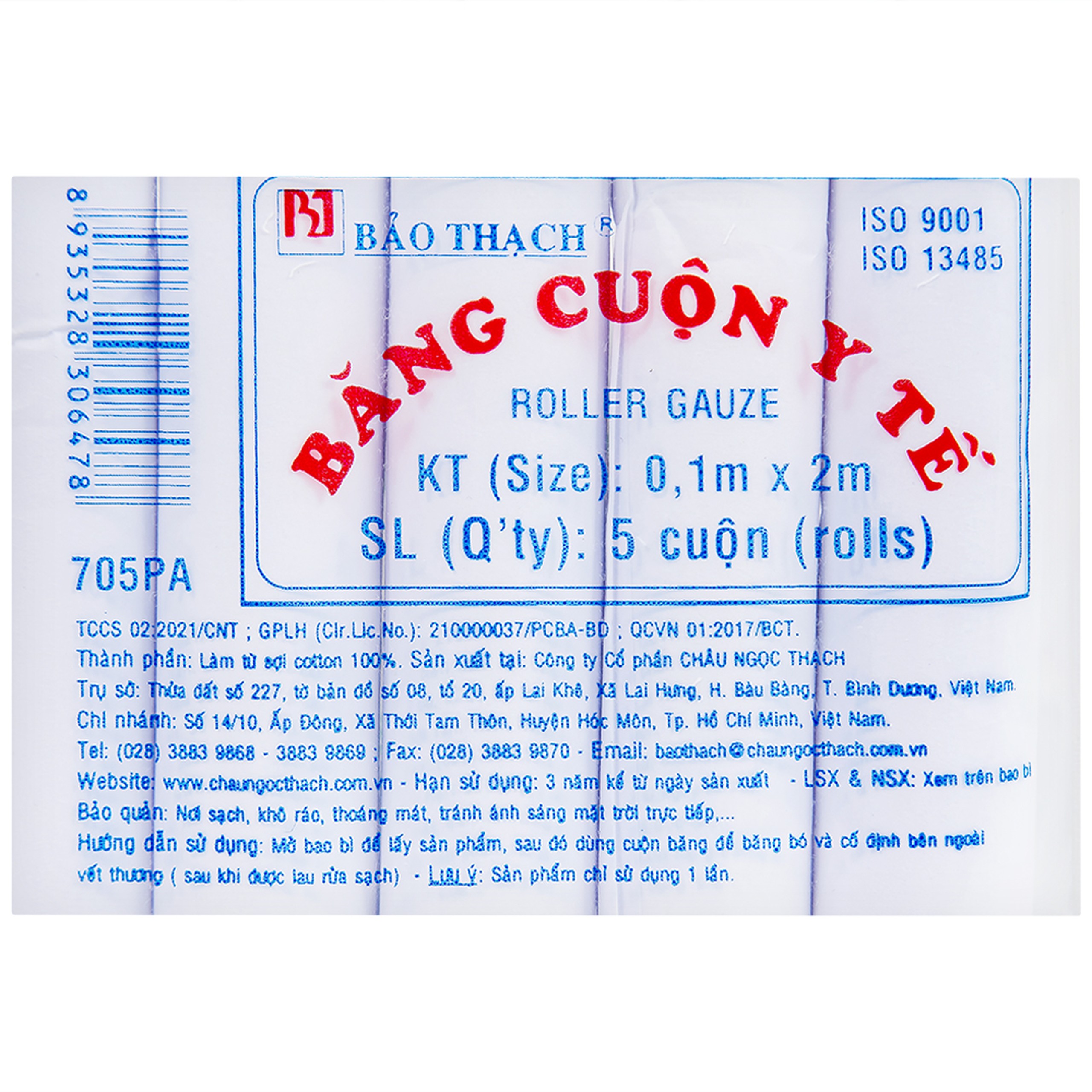 Băng cuộn Bảo Thạch 0.1x2m (5 cuộn)