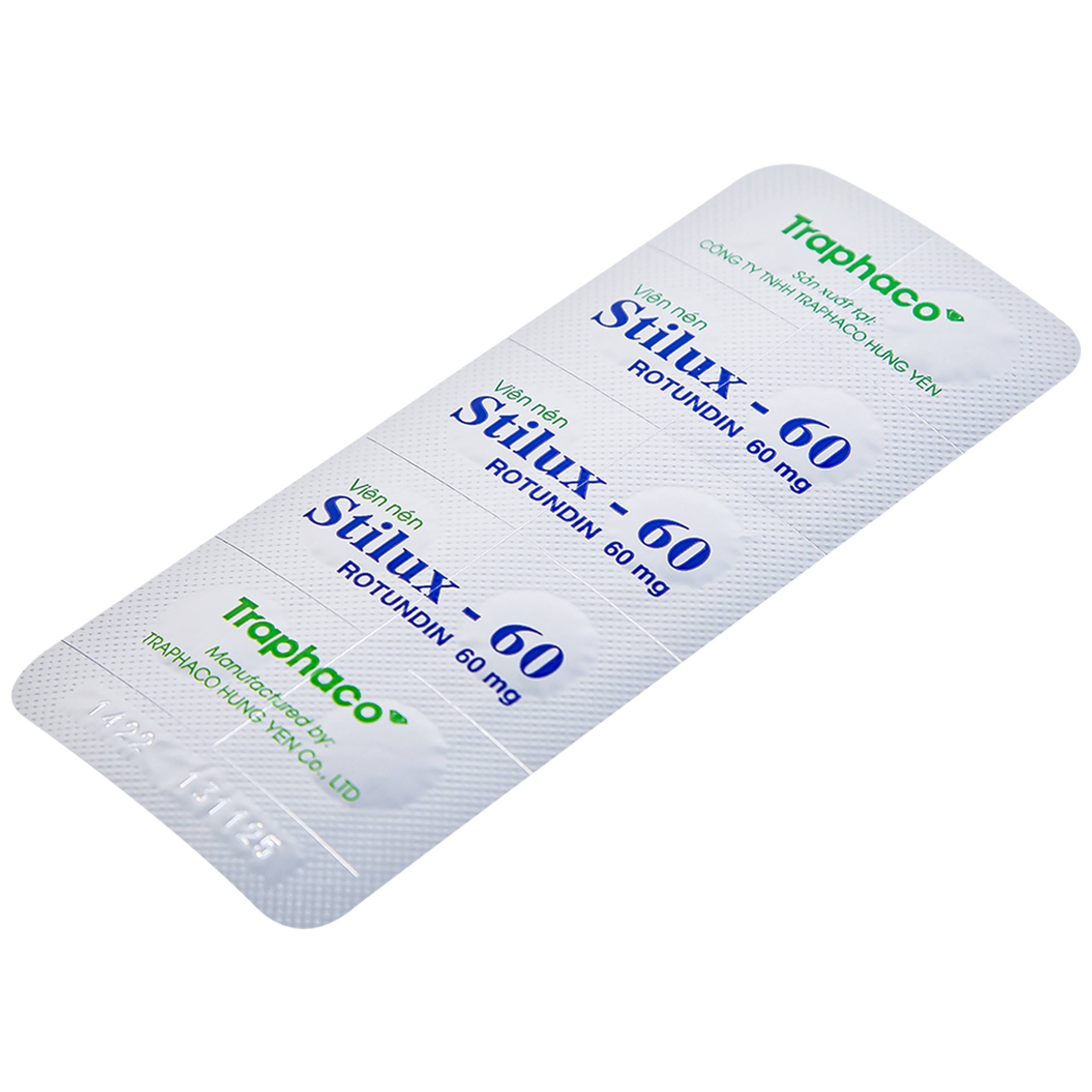Thuốc Stilux-60 Traphaco dùng lo âu, căng thẳng, mất ngủ (10 vỉ x 10 viên) 