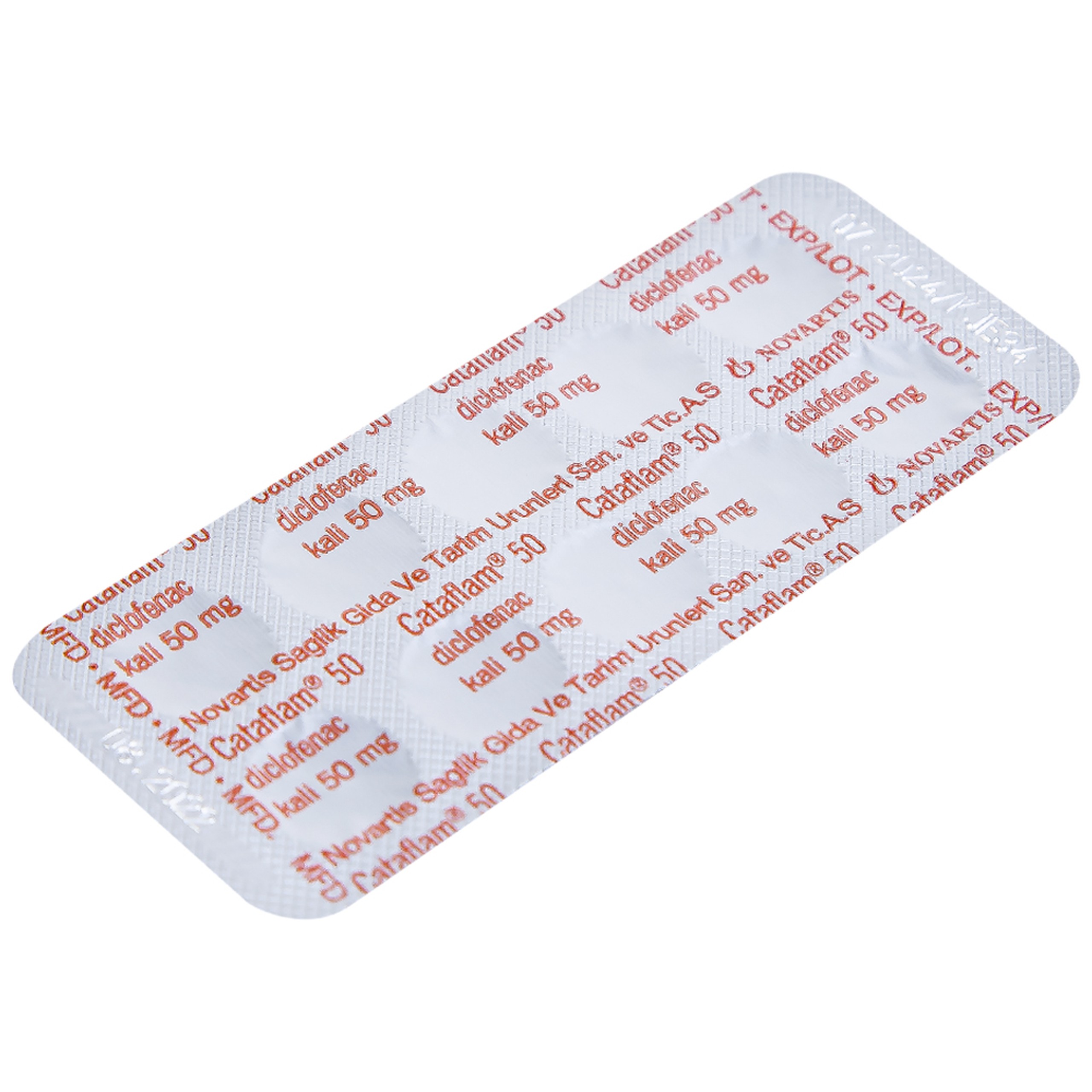 Thuốc Cataflam 50 Novartis điều trị đau sau chấn thương, viêm và sưng do bong gân (1 vỉ x 10 viên)