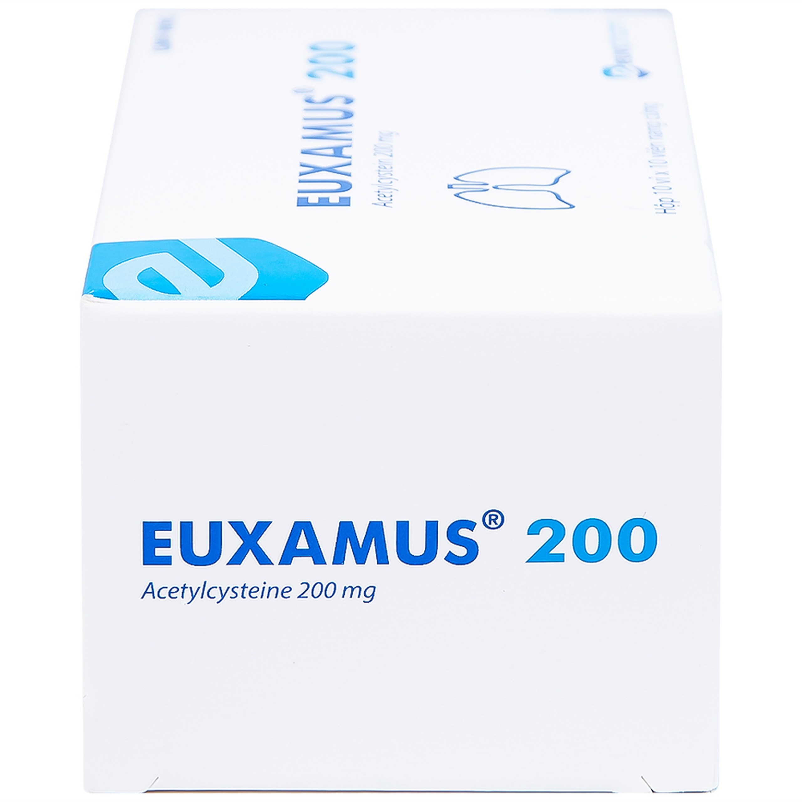 Thuốc Euxamus 200mg Euvipharm tiêu chất nhầy trong bệnh nhầy nhớt (10 vỉ x 10 viên)