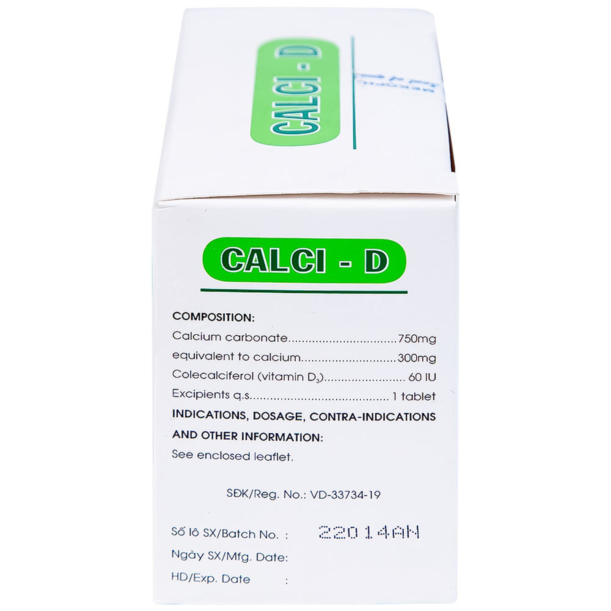 Thuốc Calci - D Mekophar bổ sung calci (10 vỉ x 10 viên)