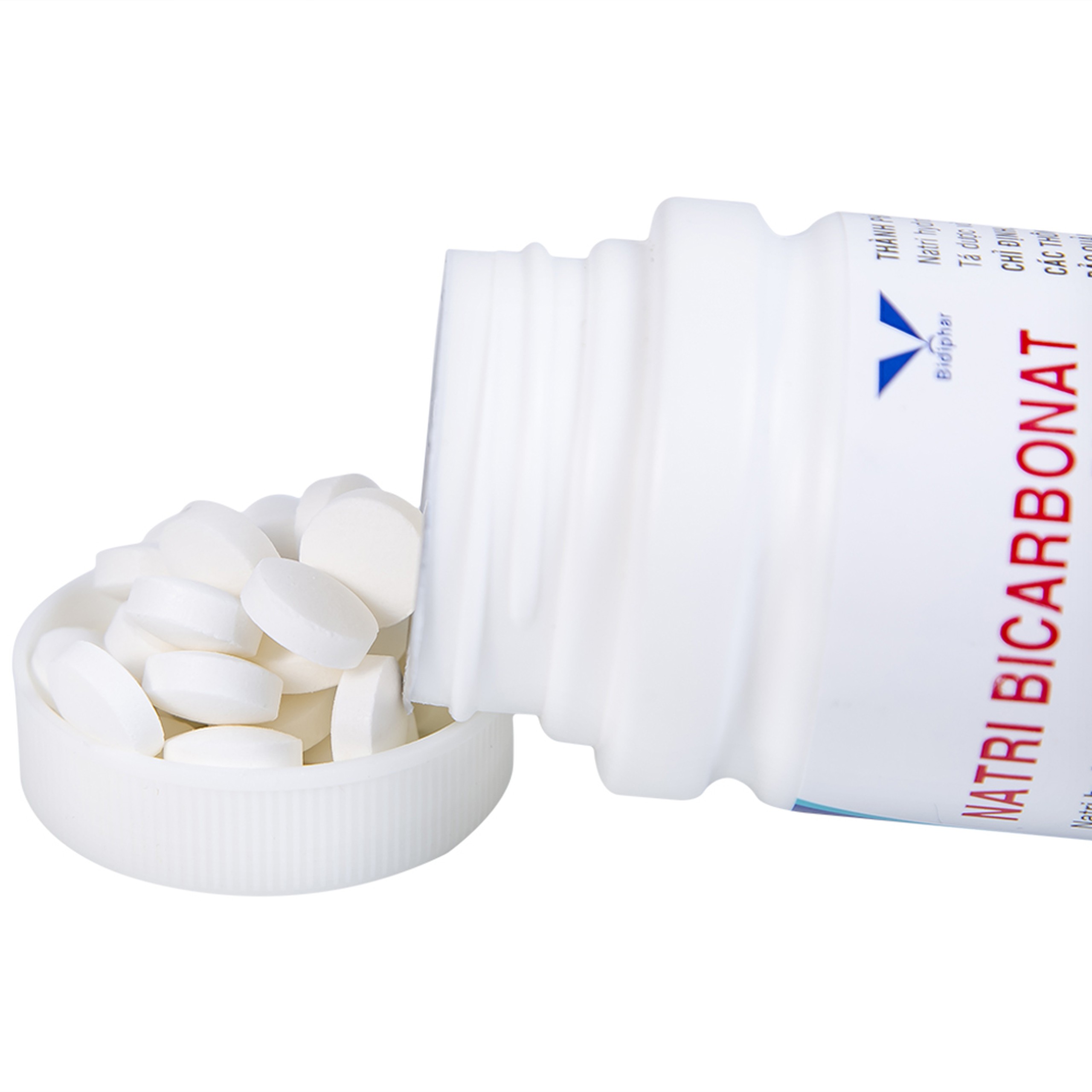 Thuốc Natri Bicarbonat 500mg Bidiphar điều trị nhiễm toan chuyển hóa, khó tiêu hóa, ợ nóng (160 viên)