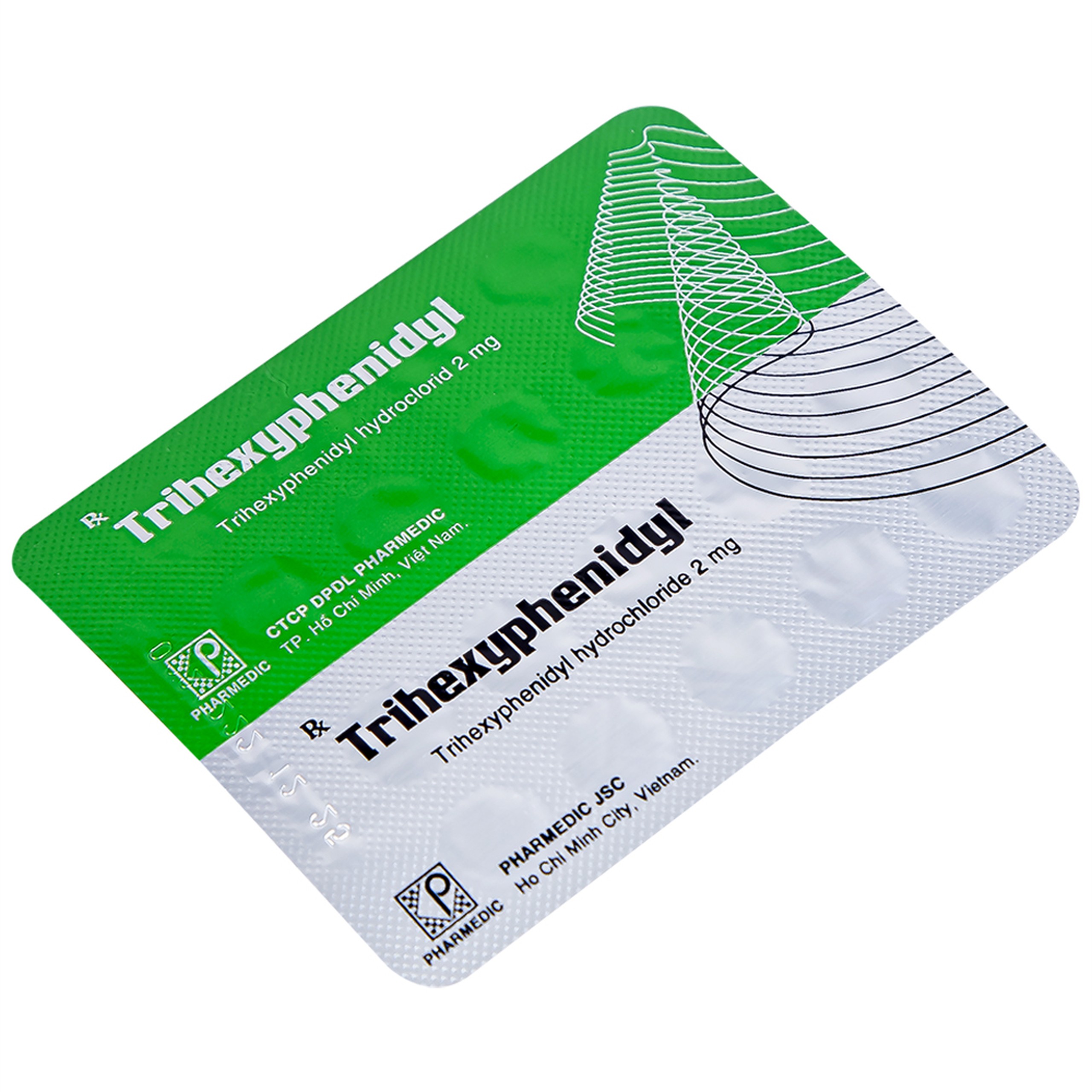 Thuốc Trihexyphenidyl Pharmedic điều trị phụ trợ hội chứng Parkinson (5 vỉ x 20 viên)