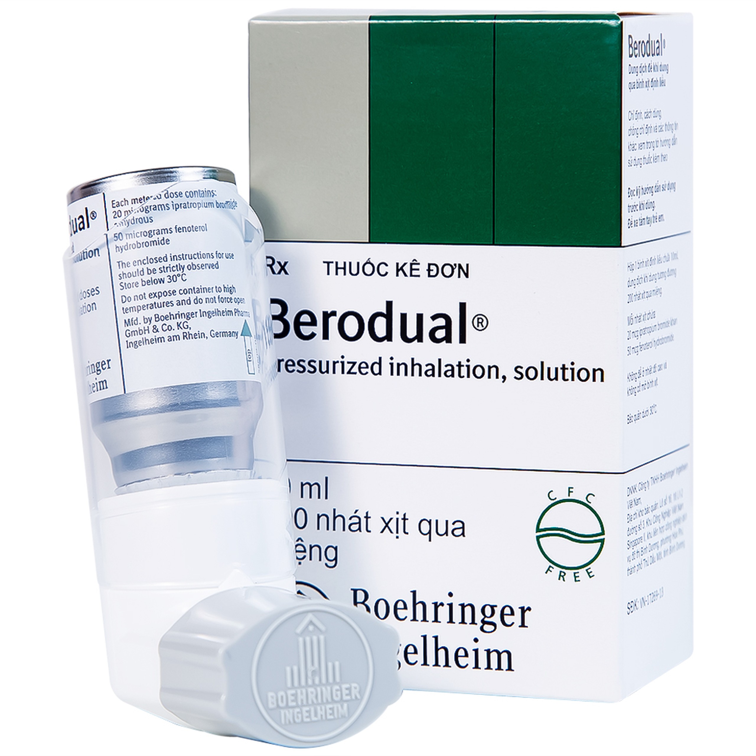Dung dịch Berodual Boehringer hỗ trợ giãn phế quản (10ml)