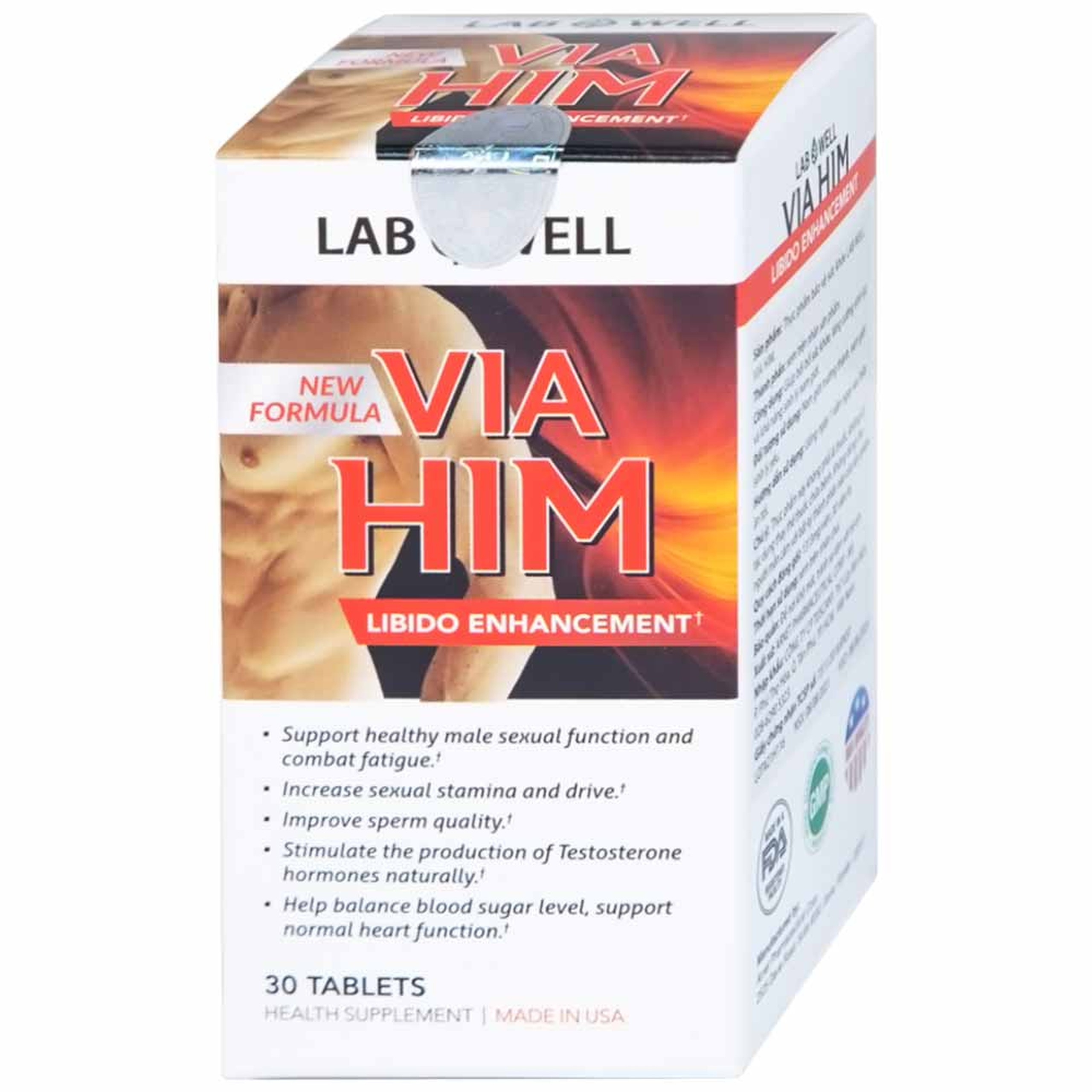 Viên uống Via Him Lab Well bồi bổ sức khỏe, tăng cường sinh lực và khả năng sinh lý ở nam giới (30 viên)