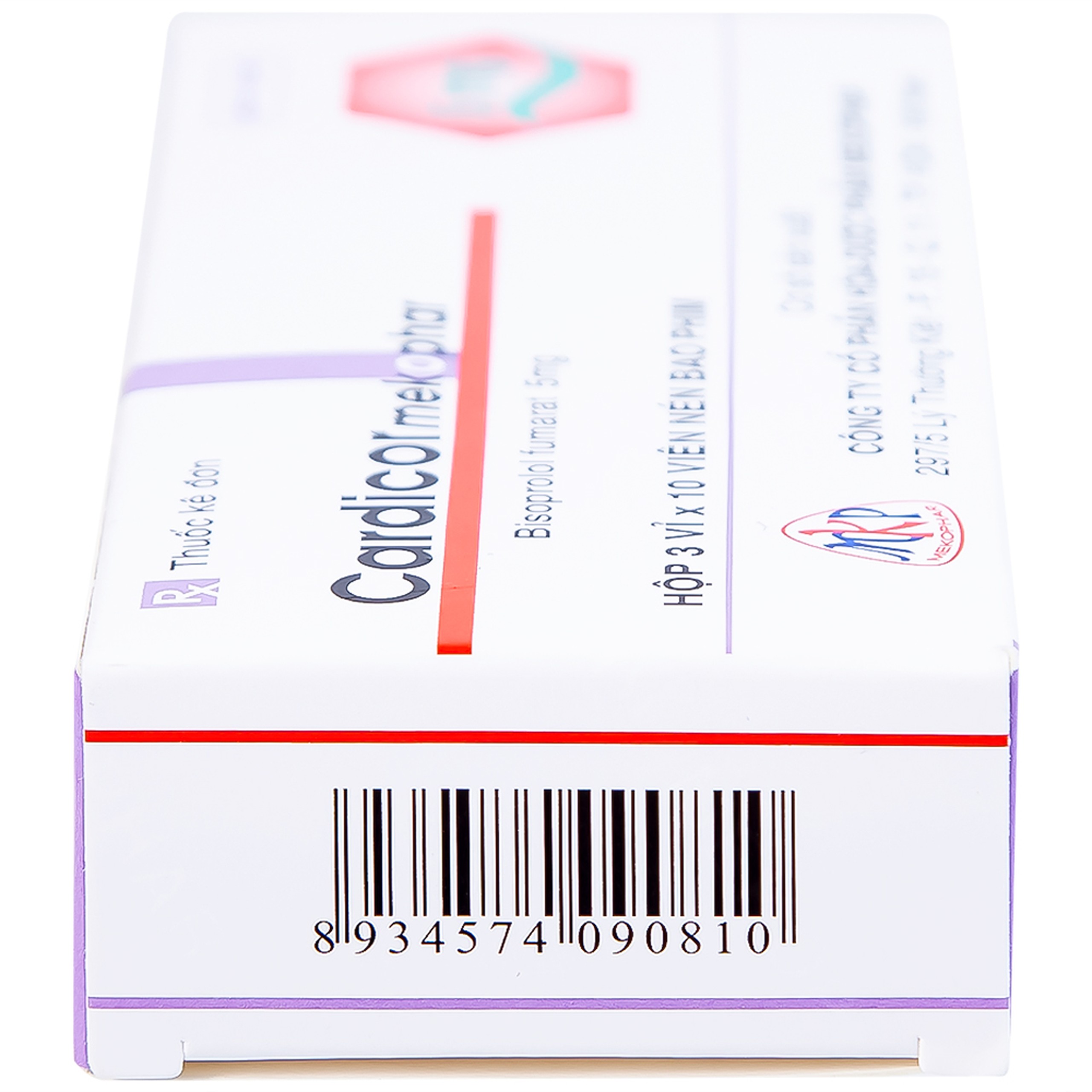 Thuốc Cardicor Mekophar 5 điều trị cao huyết áp, đau thắt ngực (3 vỉ x 10 viên)