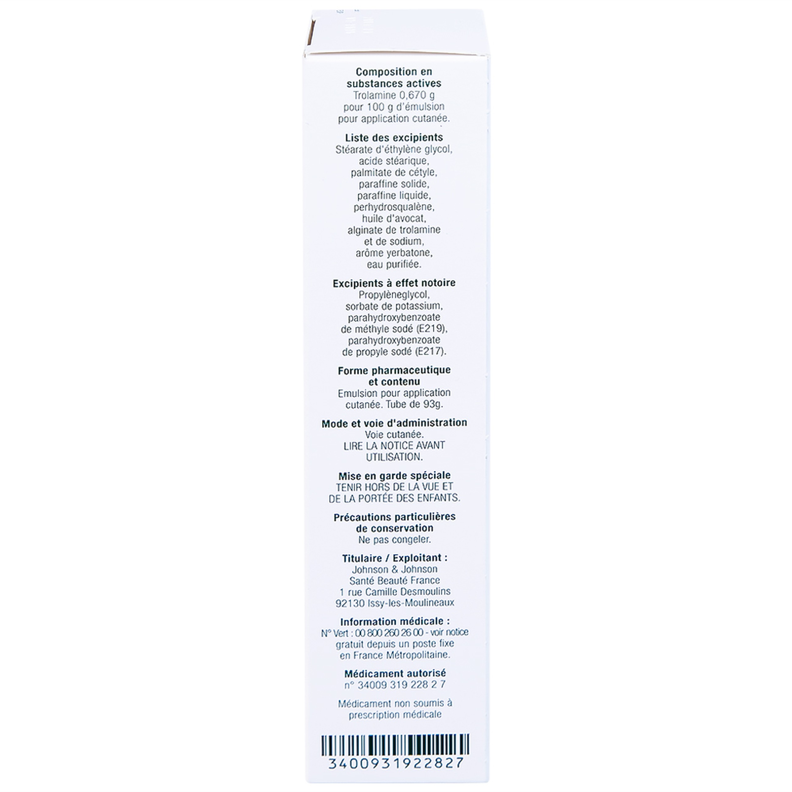 Nhũ tương Biafine Janssen điều trị bỏng độ 1, độ 2, các vết thương ngoài da không nhiễm trùng (93g)