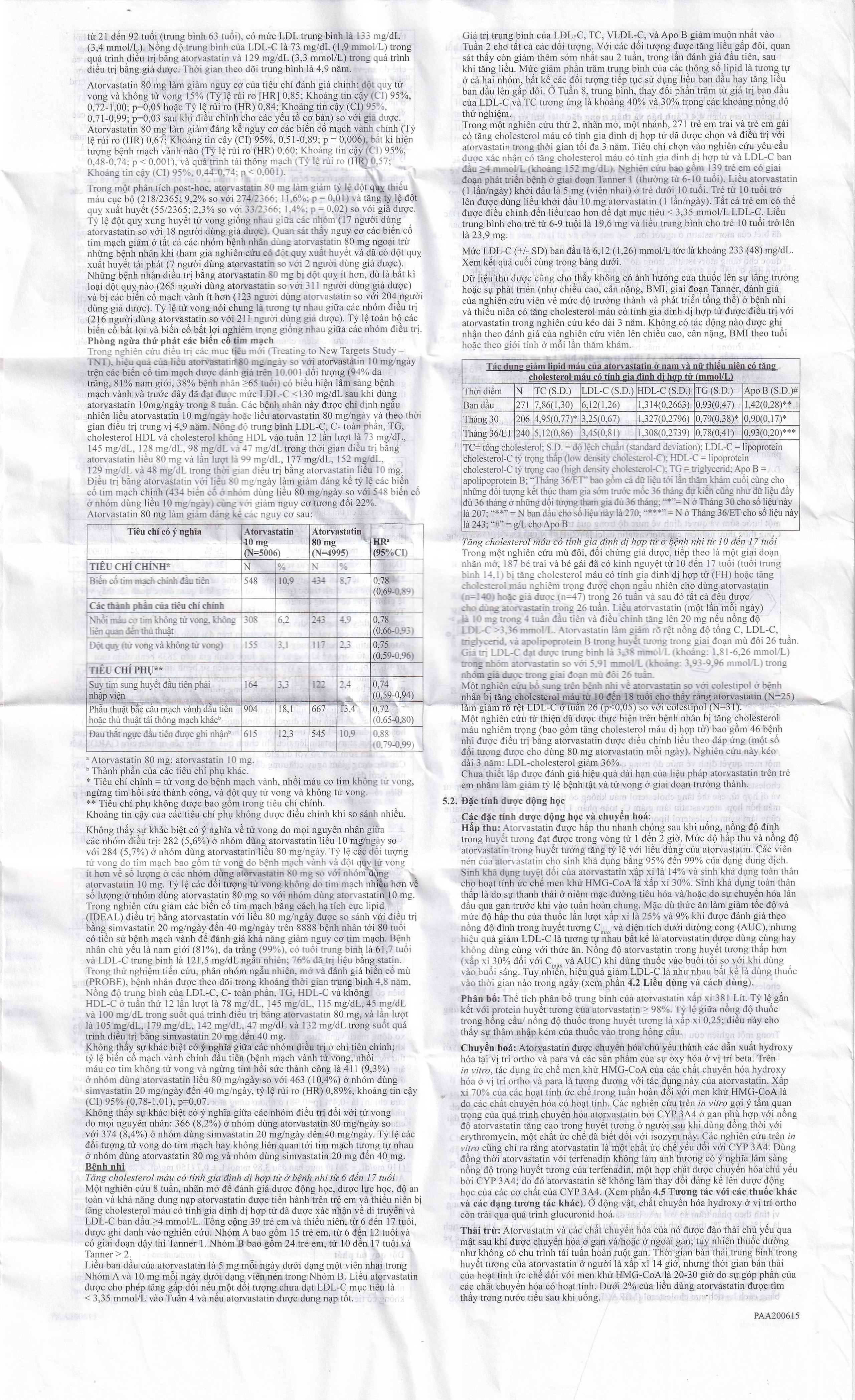 Thuốc Lipitor 10mg Viatris điều trị tăng cholesterol toàn phần (3 vỉ x 10 viên) 