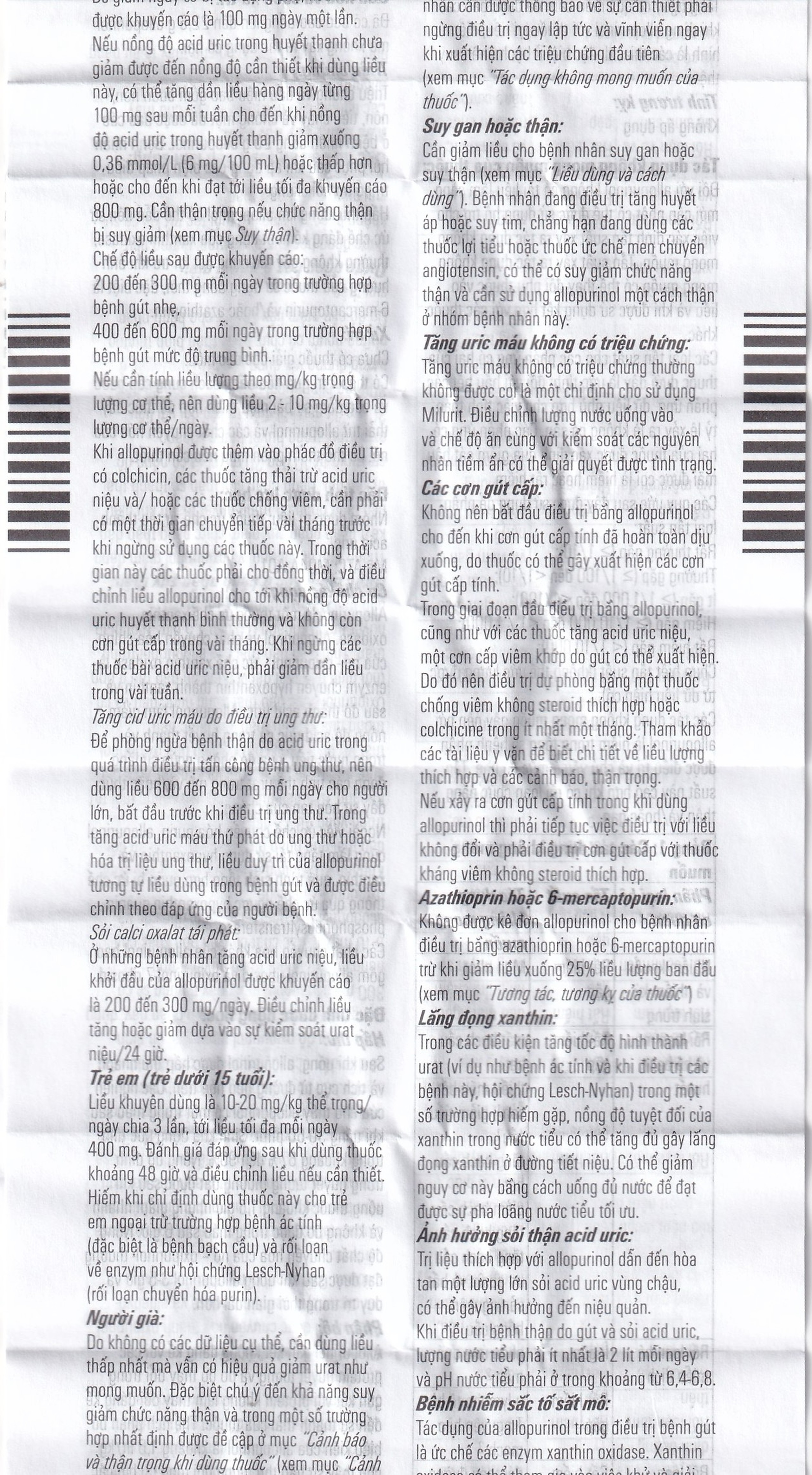 Viên nén Milurit 300mg Egis Pharma điều trị bệnh gout, phòng ngừa bệnh sỏi axit uric (30 viên)