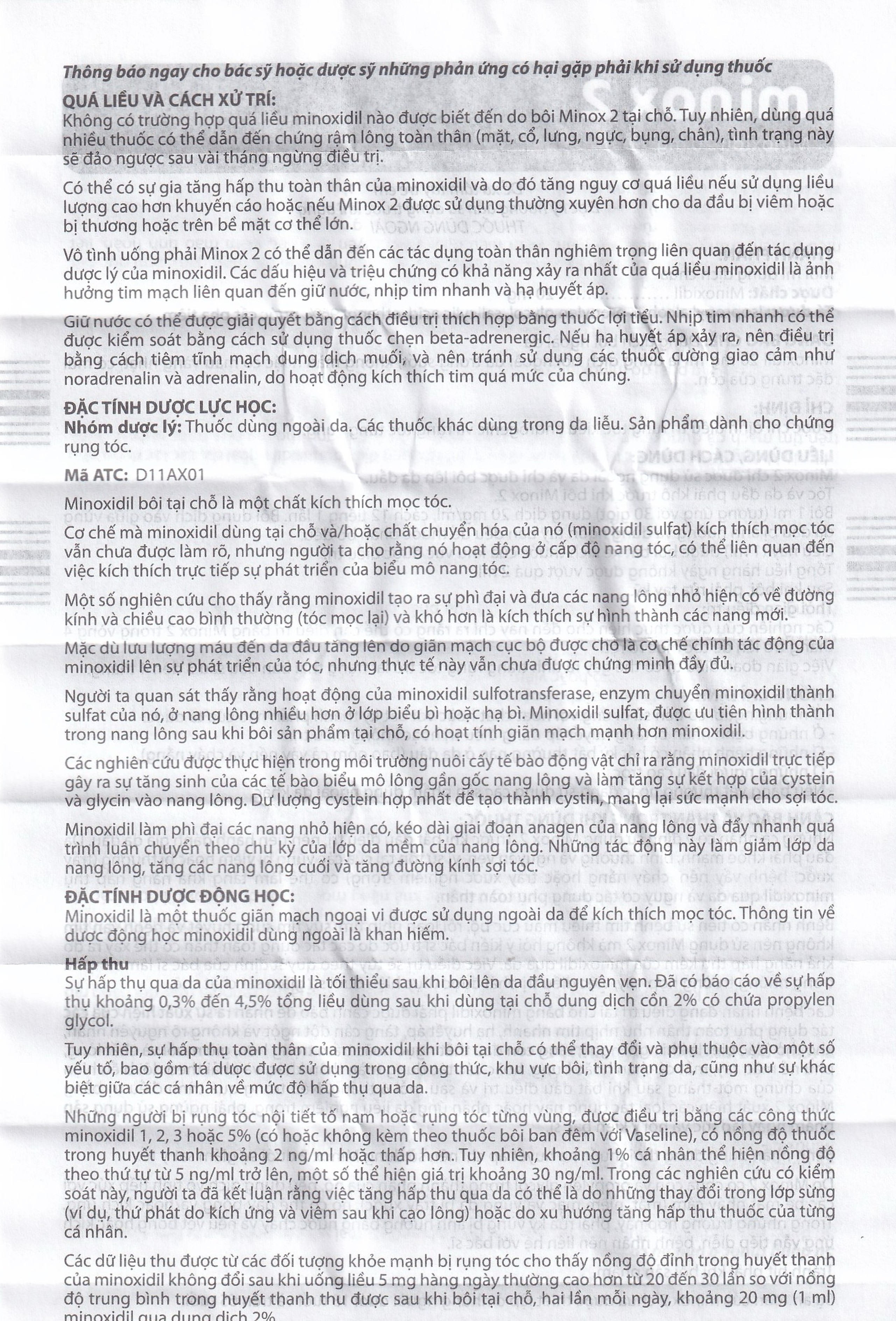 Thuốc Minox 20mg Edol điều trị rụng tóc kiểu androgenic và rụng tóc từng vùng (100ml)