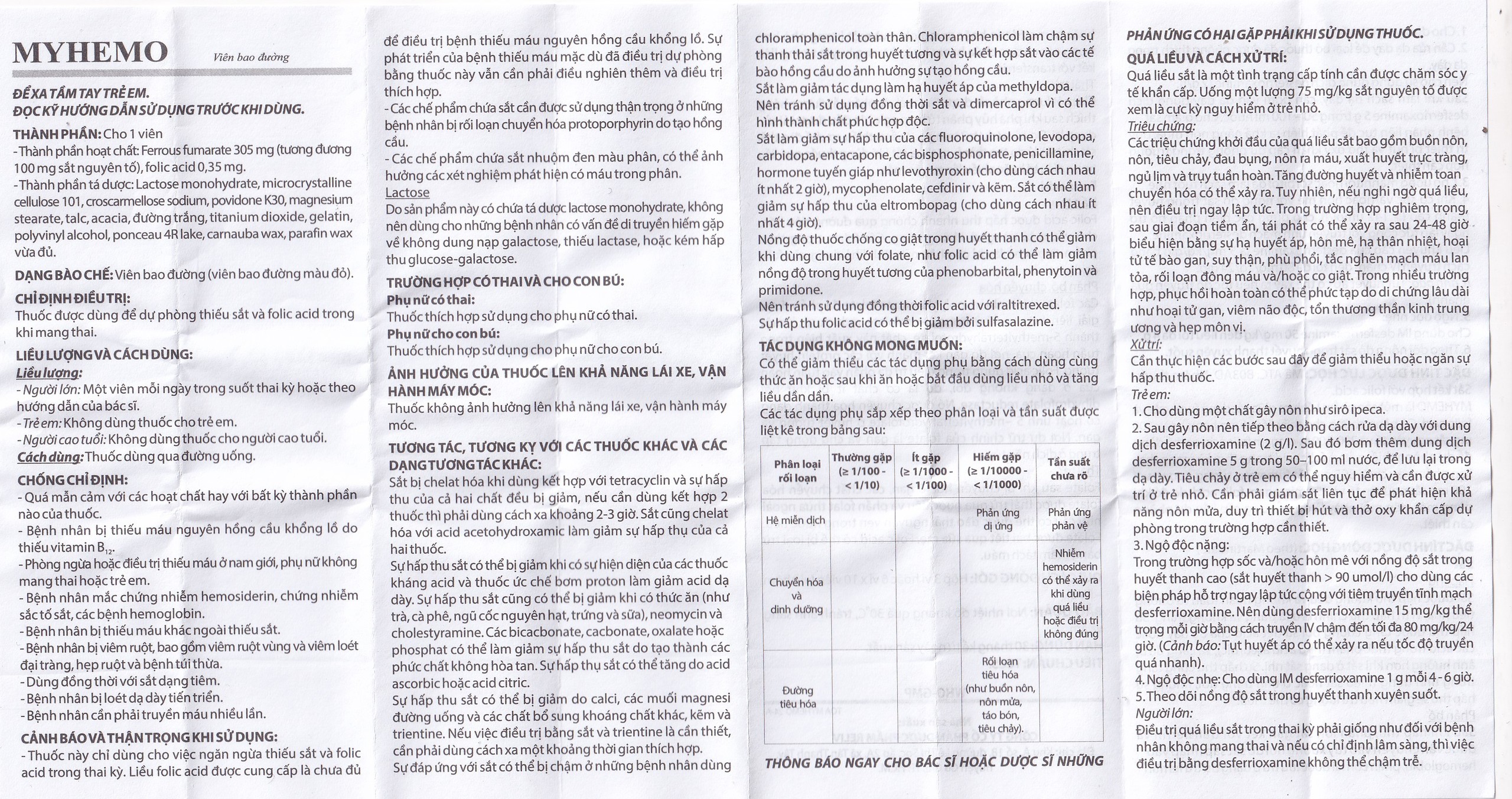 Thuốc Myhemo 305mg Reliv dự phòng thiếu sắt và folic acid (3 vỉ x 10 viên)