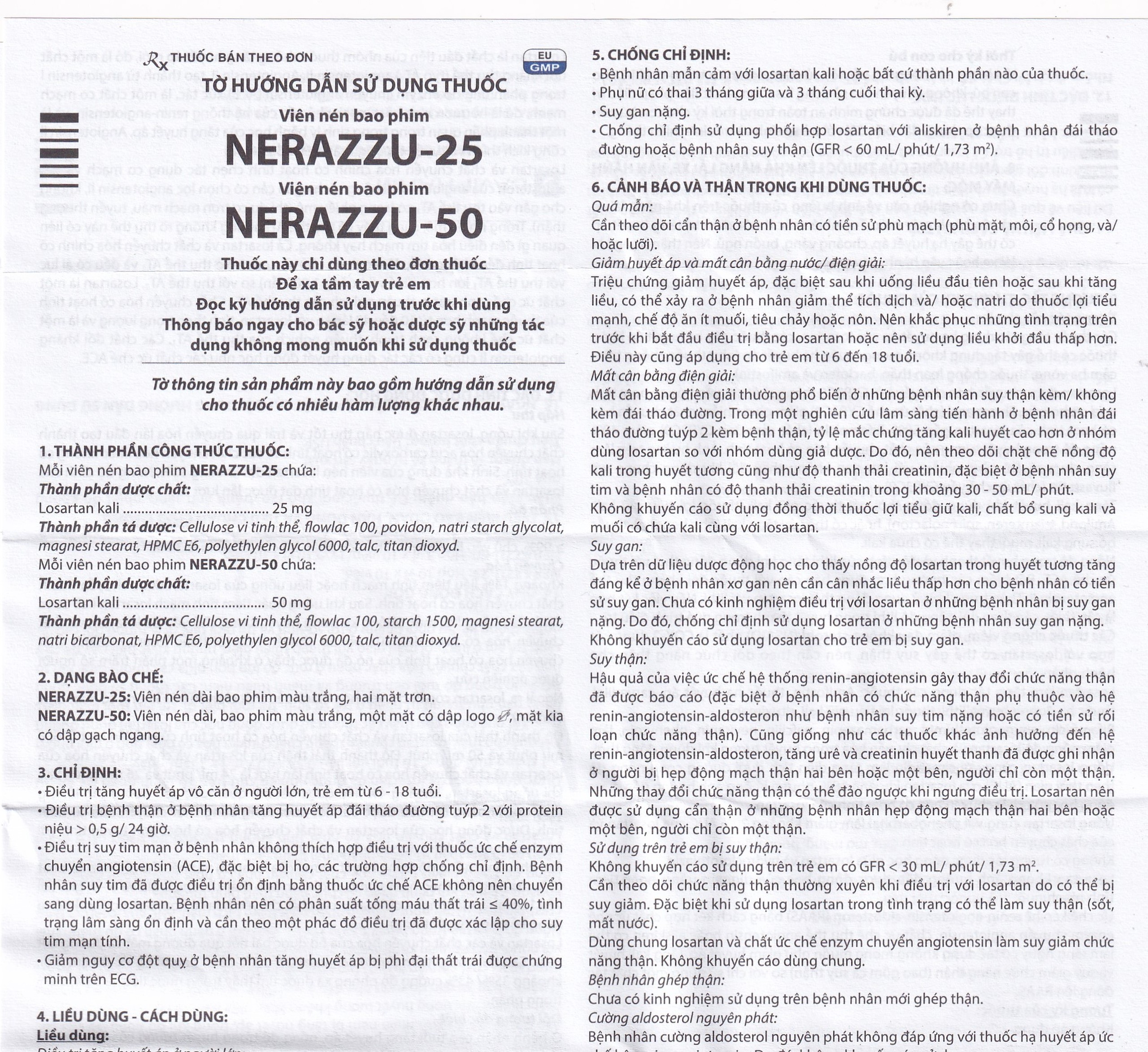 Thuốc Nerazzu 50 Davipharm điều trị tăng huyết áp (3 vỉ x 10 viên)