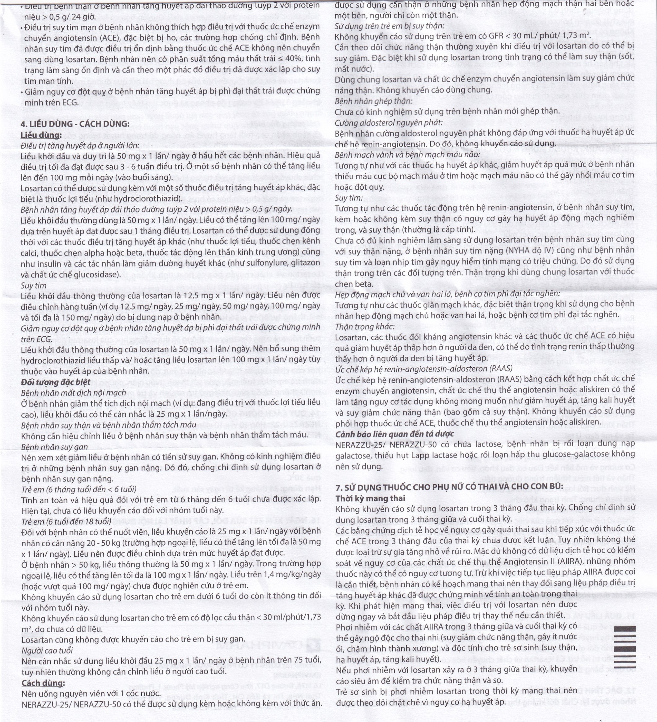 Thuốc Nerazzu 50 Davipharm điều trị tăng huyết áp (3 vỉ x 10 viên)