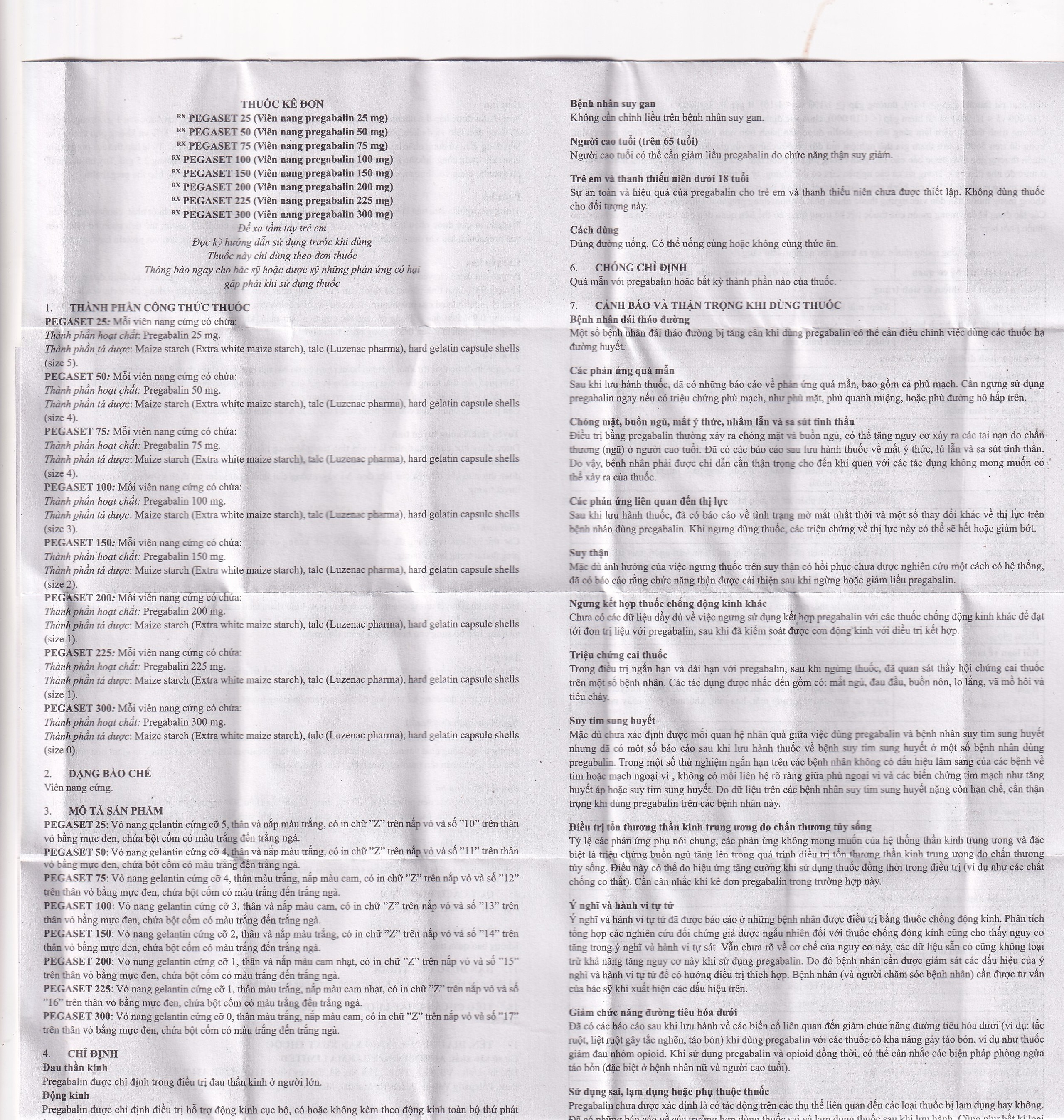 Thuốc Pegaset 50 Aurobindo điều trị đau thần kinh, hỗ trợ động kinh cục bộ (4 vỉ x 7 viên)