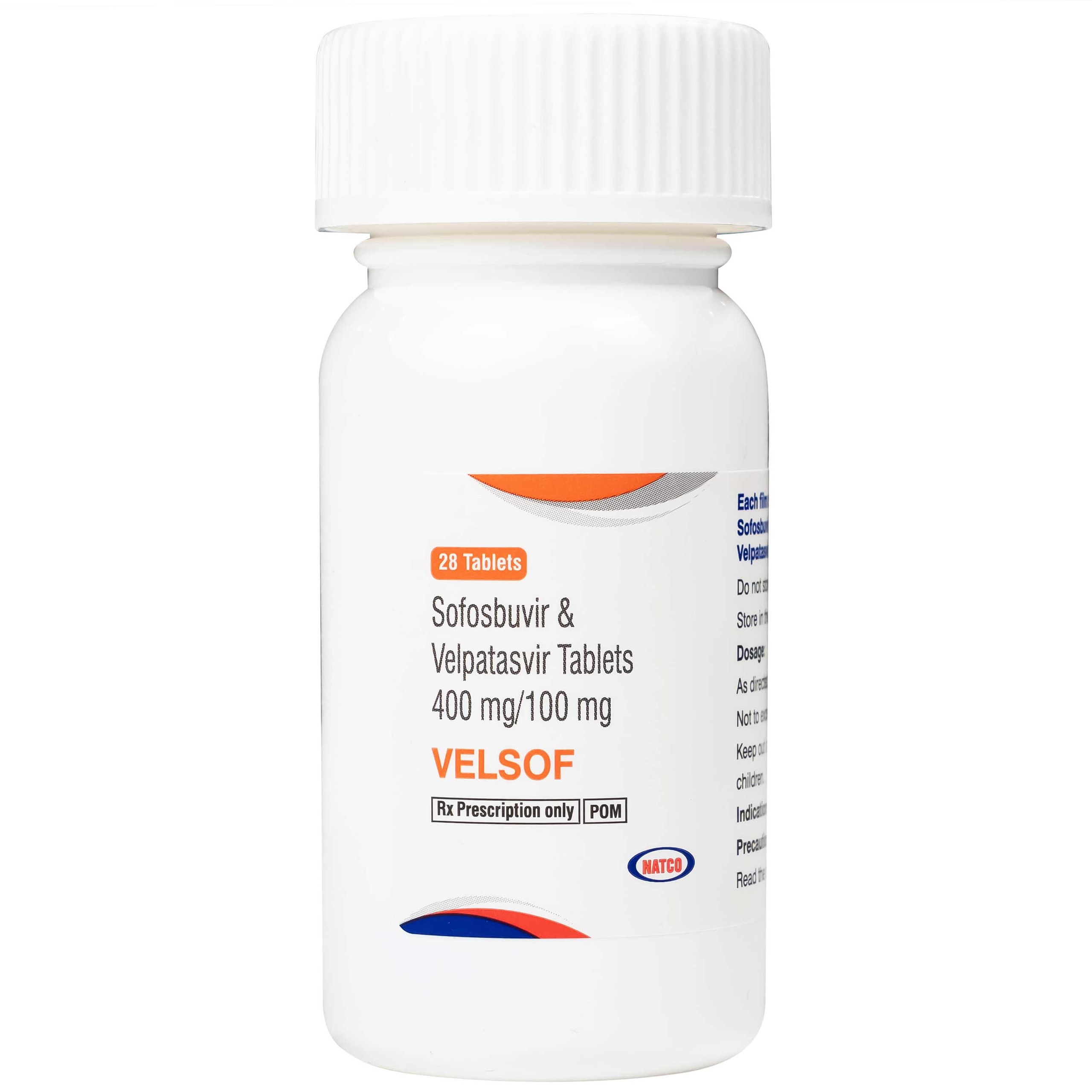 Thuốc Velsof 400mg/100mg Natco điều trị viêm gan virus C mạn tính ở người lớn (28 viên)