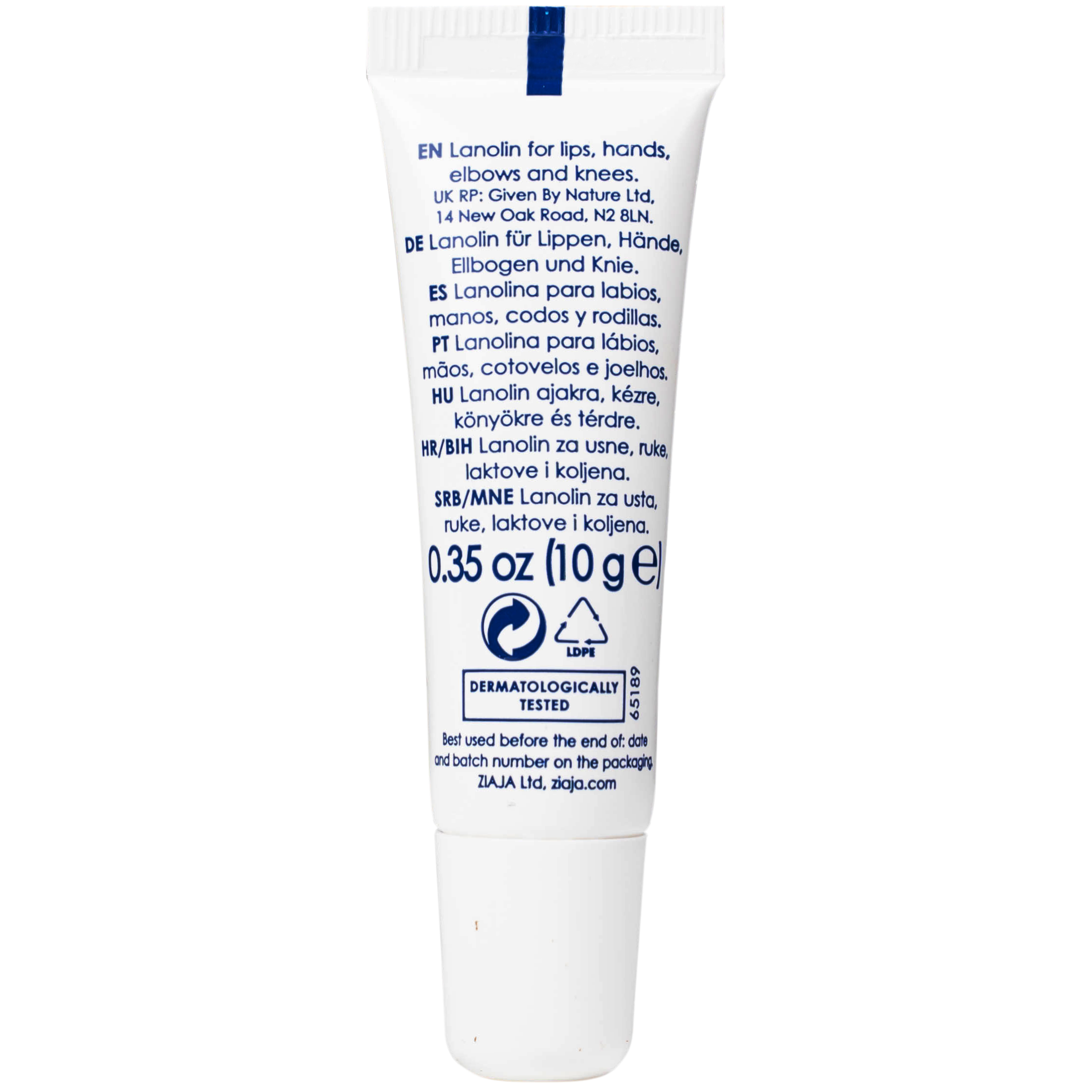 Kem Ziaja Lanolina Kosmetyczna dưỡng ẩm sâu, làm mềm (10g)