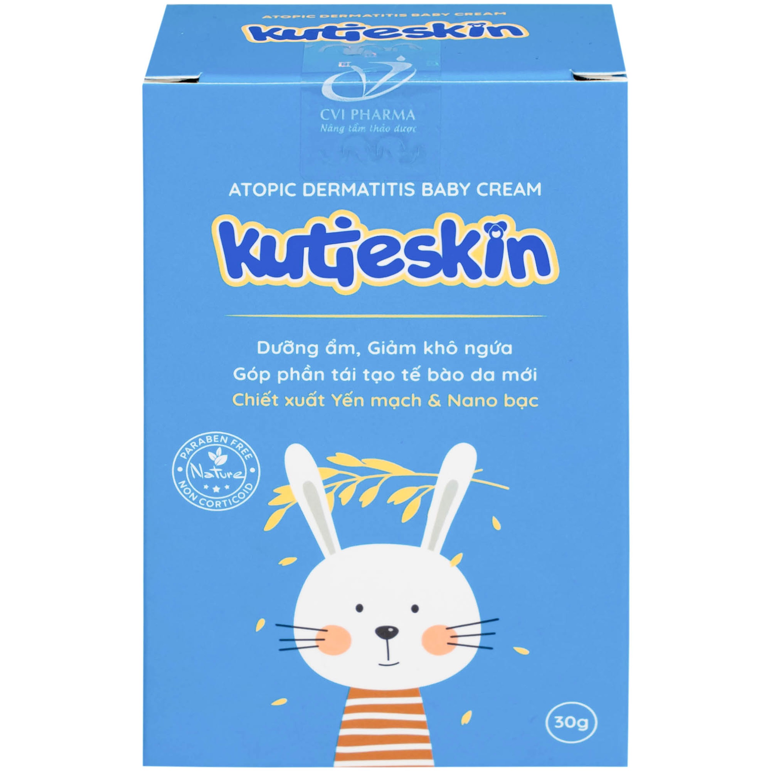 Kem bôi Kutieskin hỗ trợ cải thiện tình trạng chàm sữa và dưỡng ẩm cho da bé (30g)